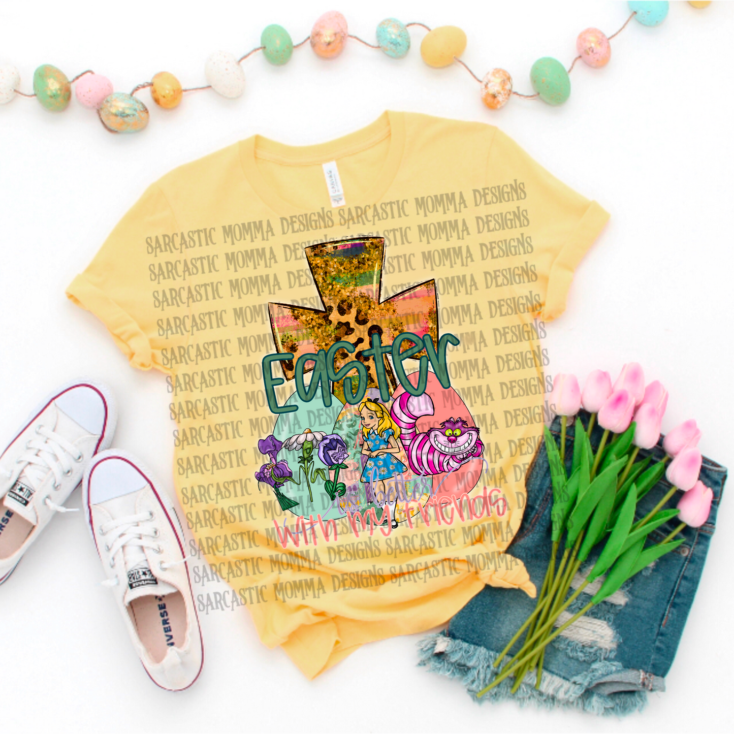 Alice in Wonderland Easter Is Better With My Friends PNG File