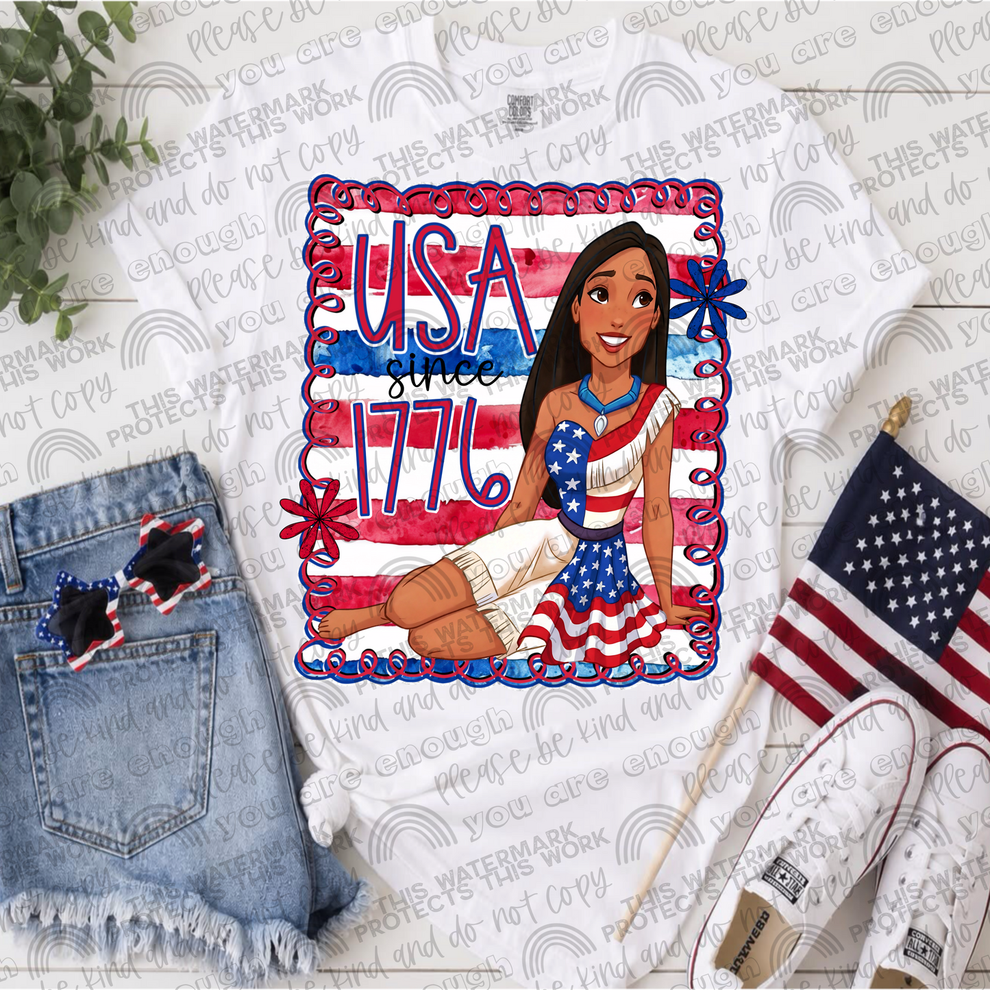 Pocahontas USA Since 1776 PNG File