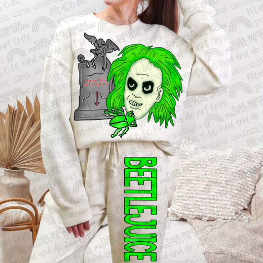 Beetlejuice Halloween Big Backs Front and Oversized Back- 2 PNG Files