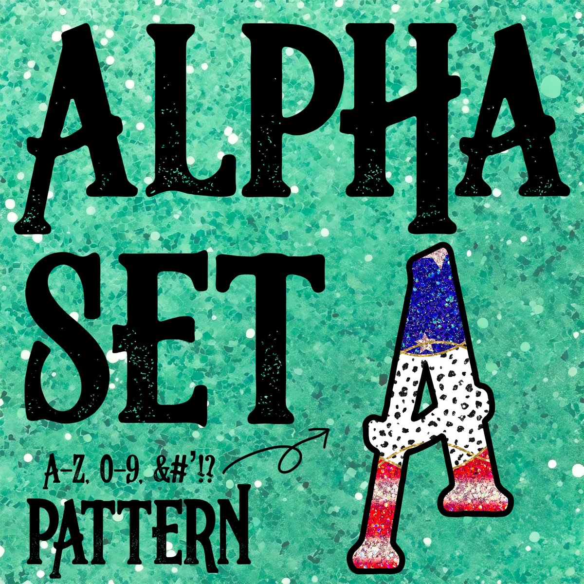 Stars and Stripes Dalmation Alpha Set