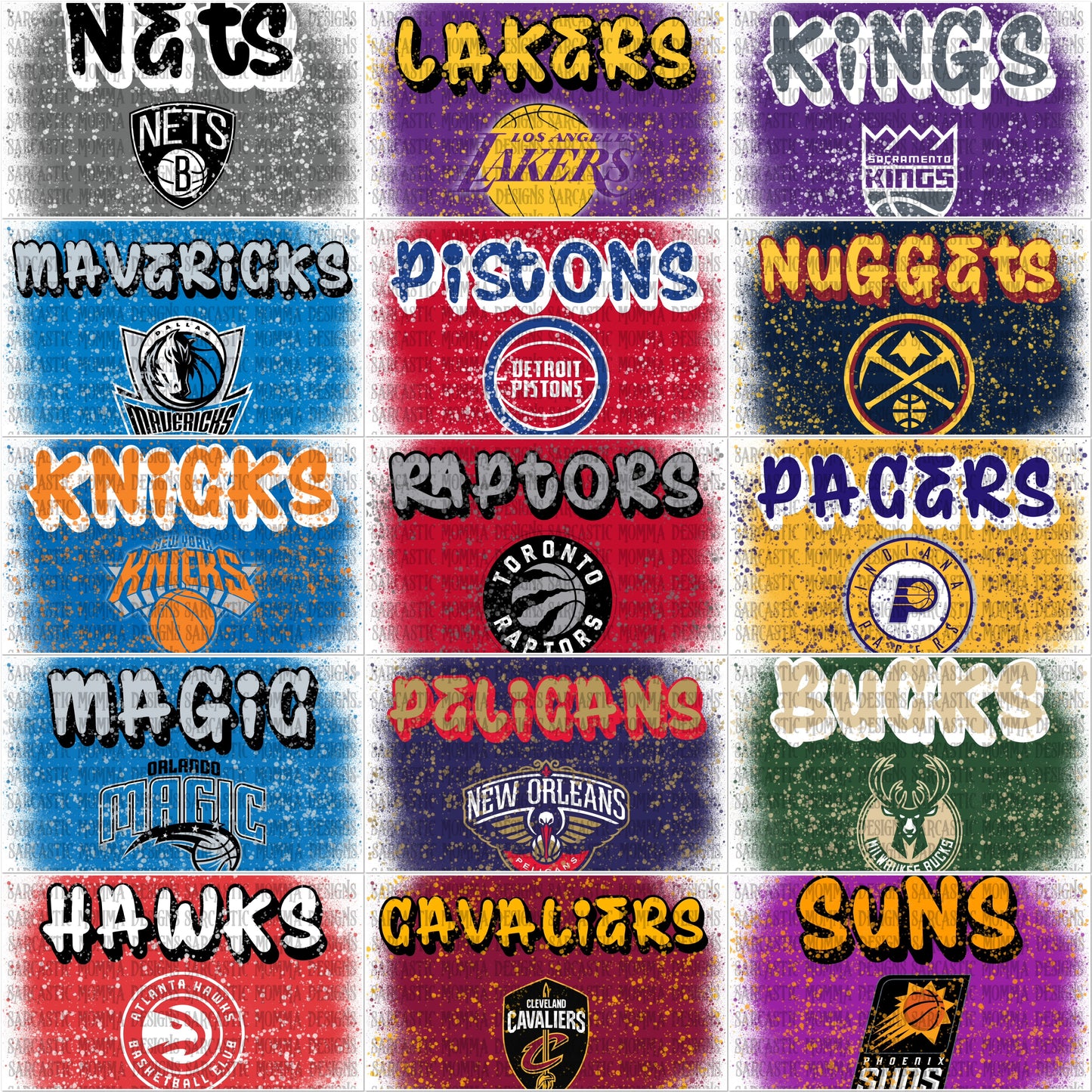 30 Teams Graffiti Basketball Bundle
