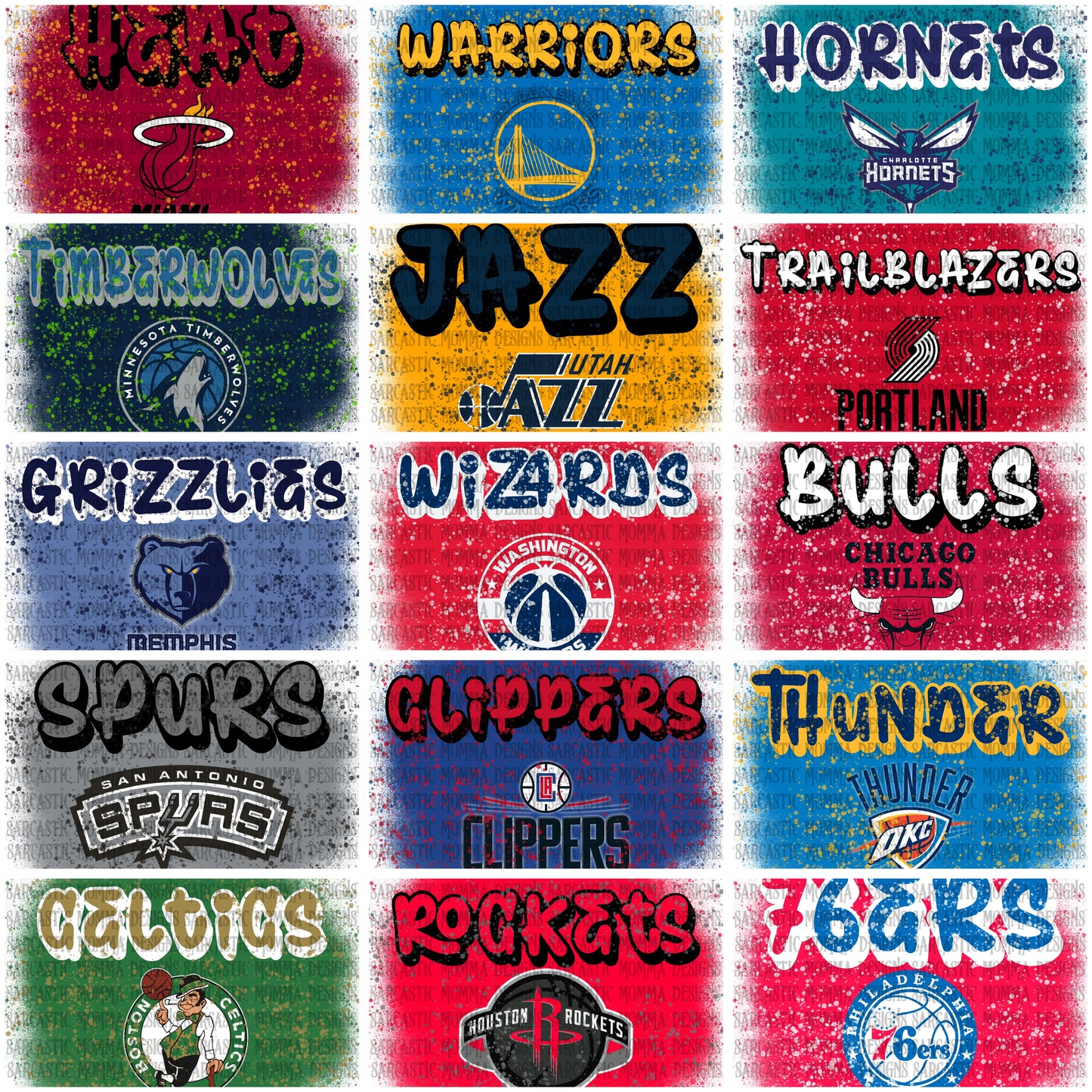 30 Teams Graffiti Basketball Bundle