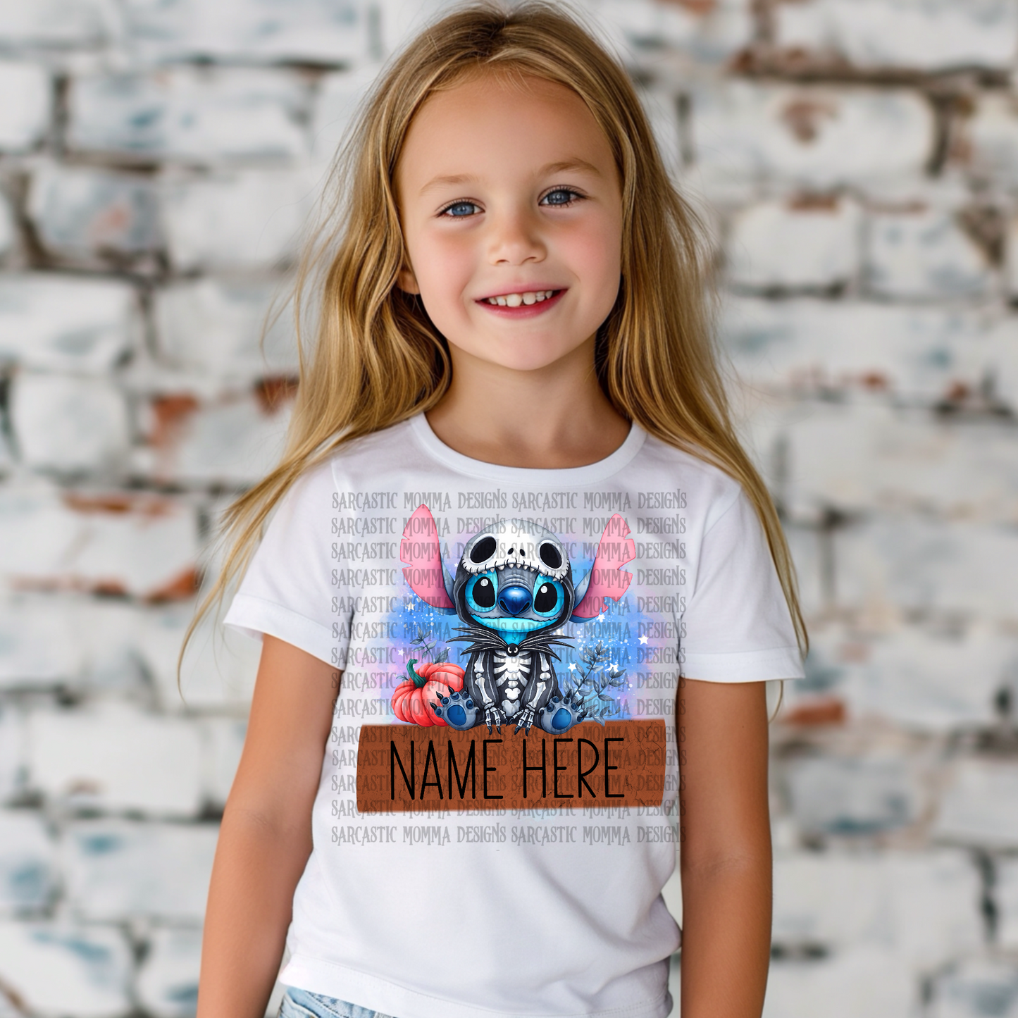 Stitch Customizable Halloween PNG File