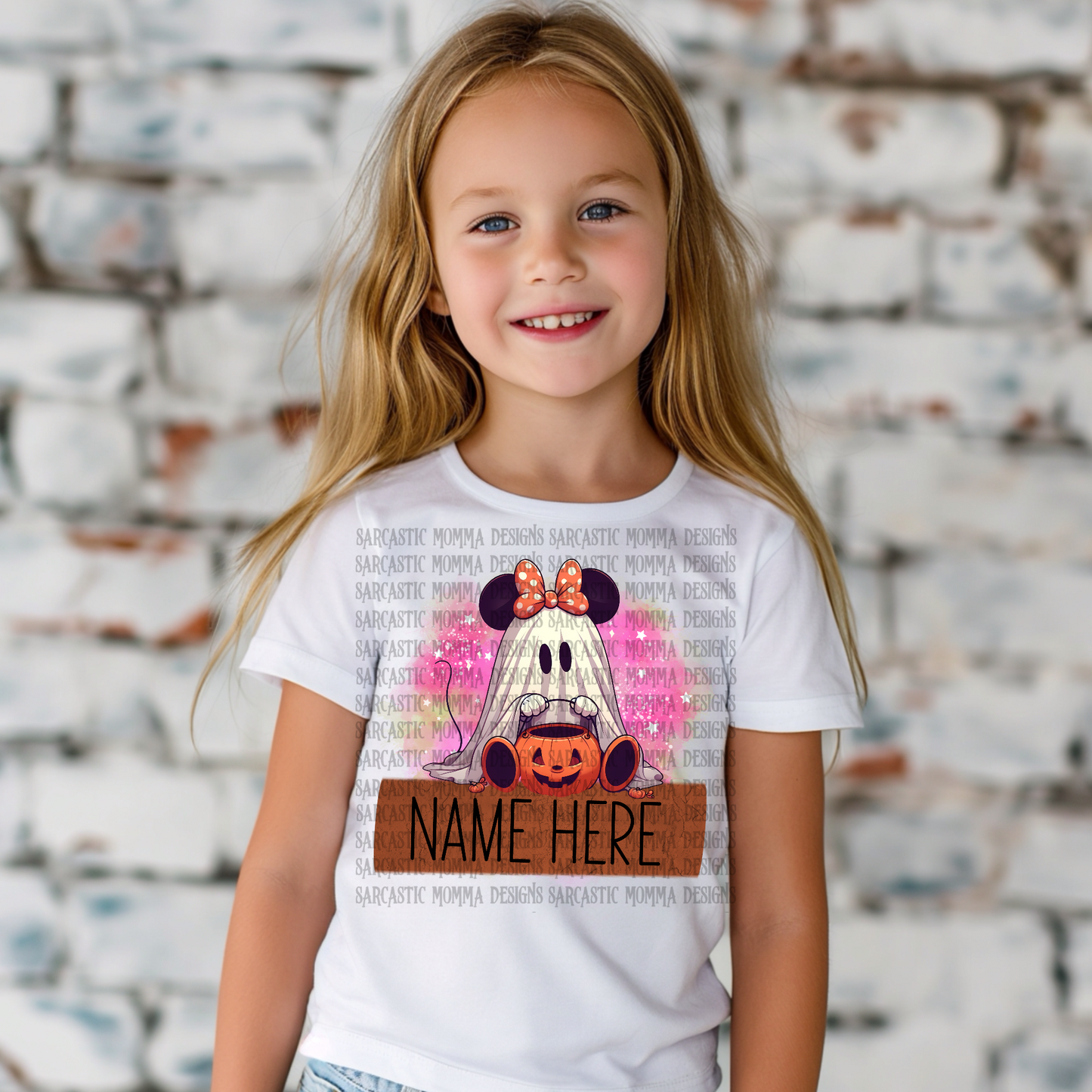 Minnie Ghost Customizable Halloween PNG File