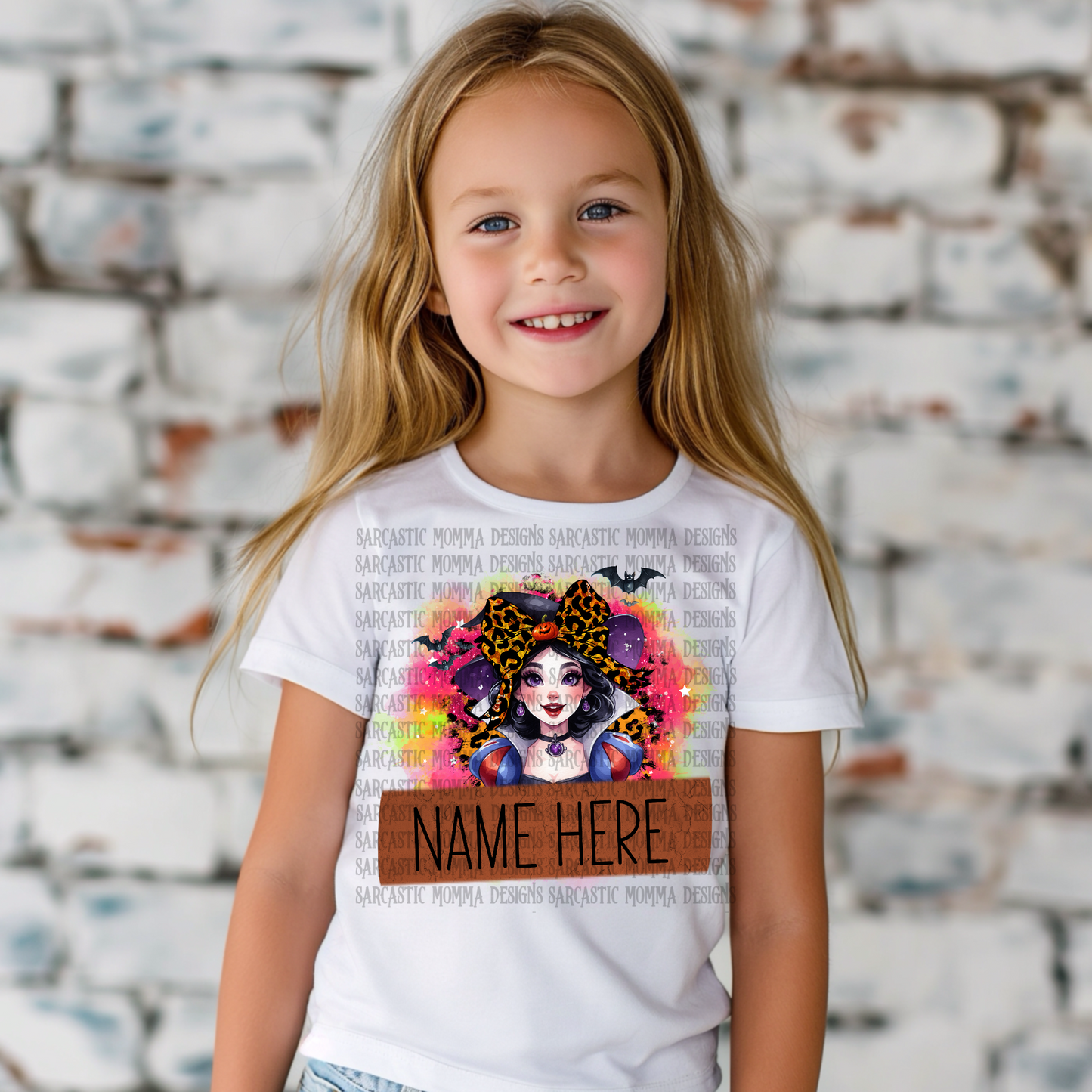 Snow White Bow Customizable Halloween PNG File