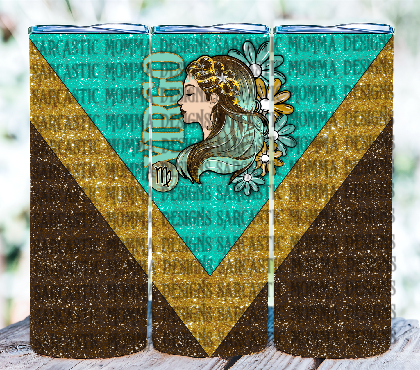 Zodiac Floral 20oz Skinny Straight Tumbler Bundle- 12 PNG Files