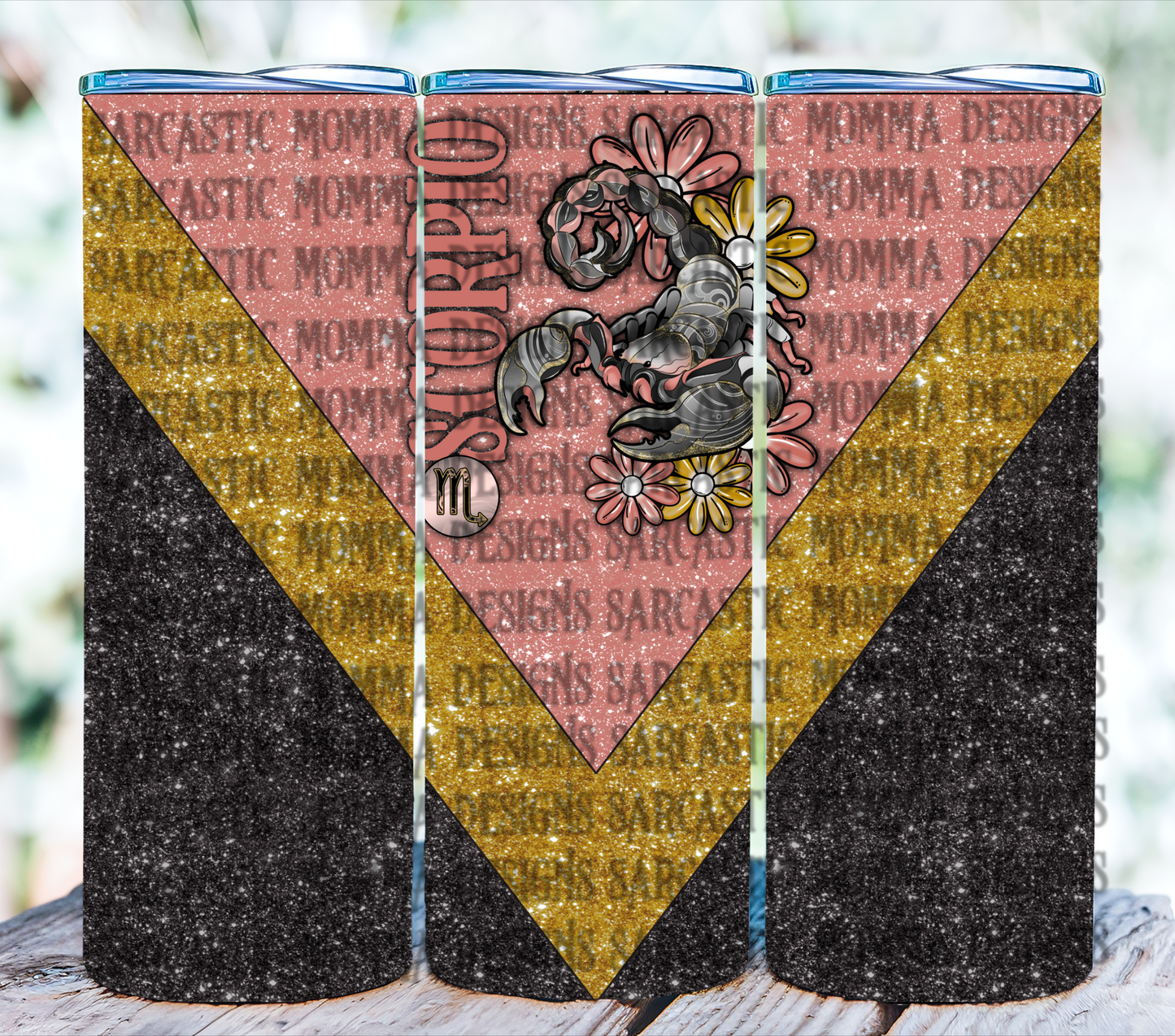 Zodiac Floral 20oz Skinny Straight Tumbler Bundle- 12 PNG Files