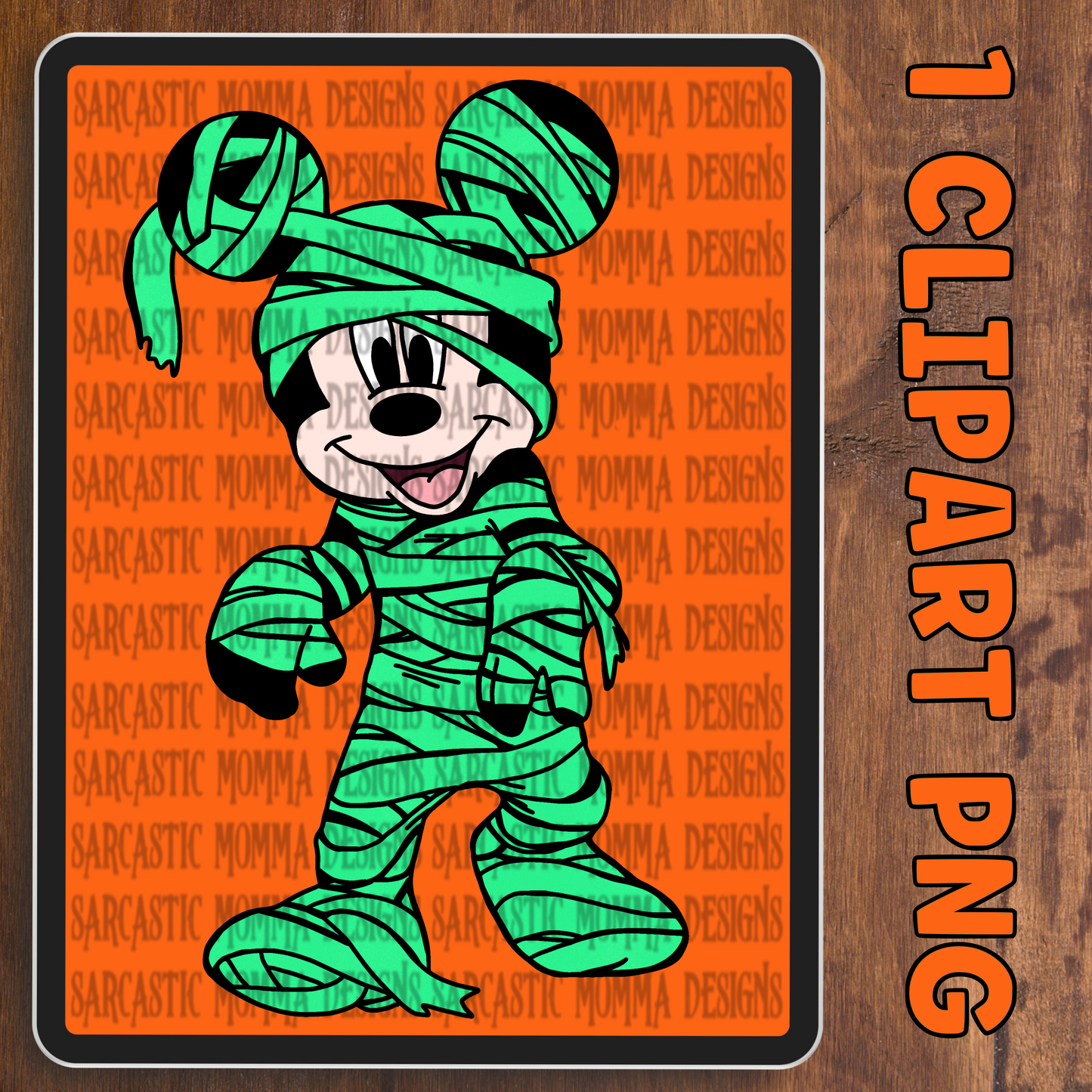 Mickey Mummy Clipart- 1 PNG File