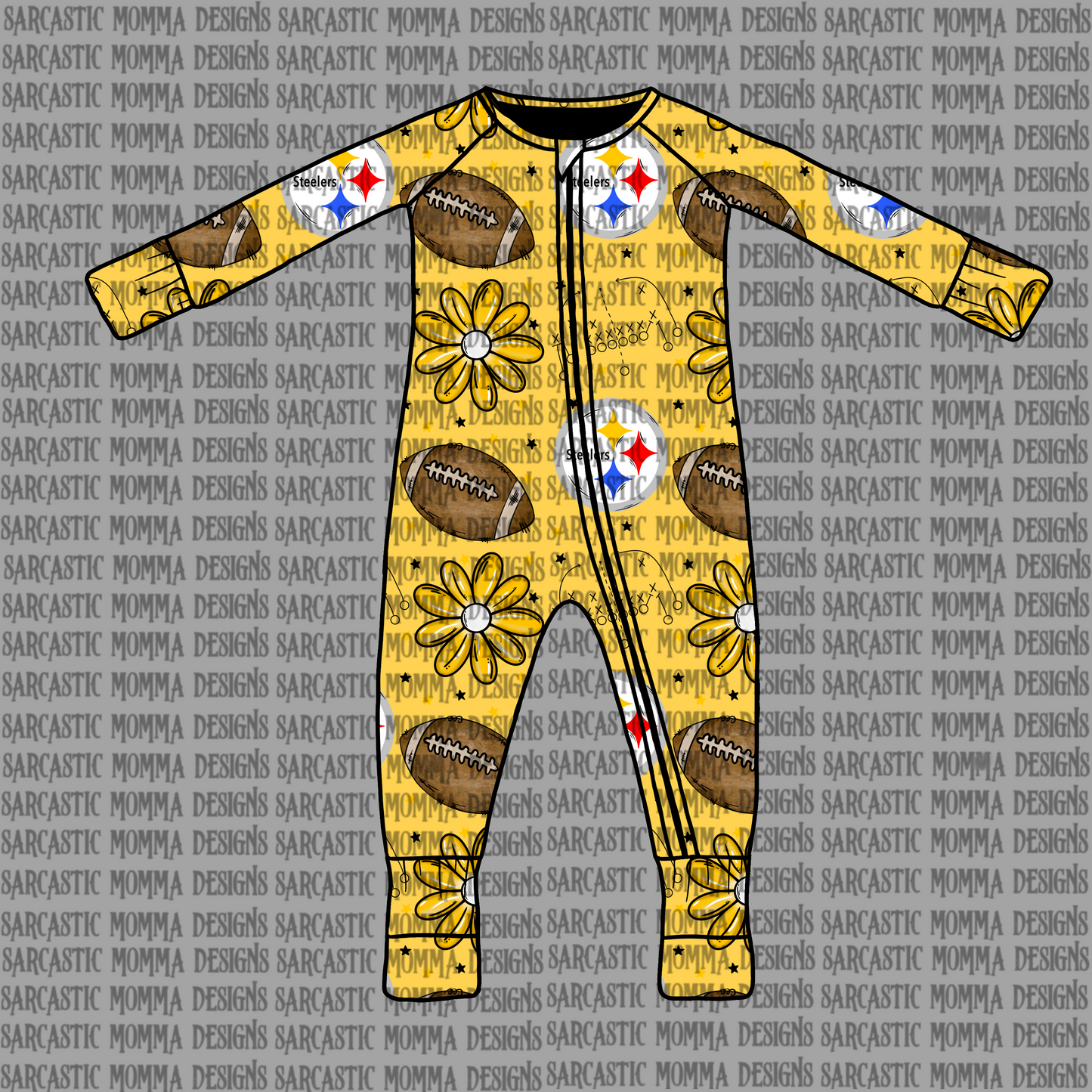 Steelers Floral Seamless File