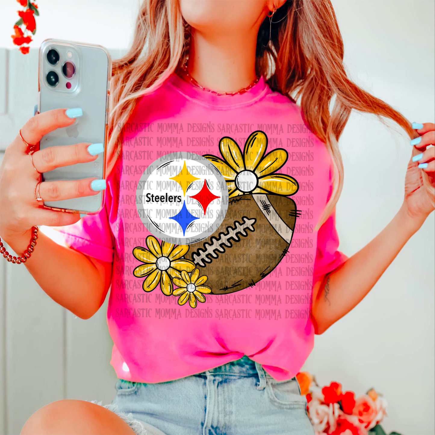 Steelers Floral PNG File