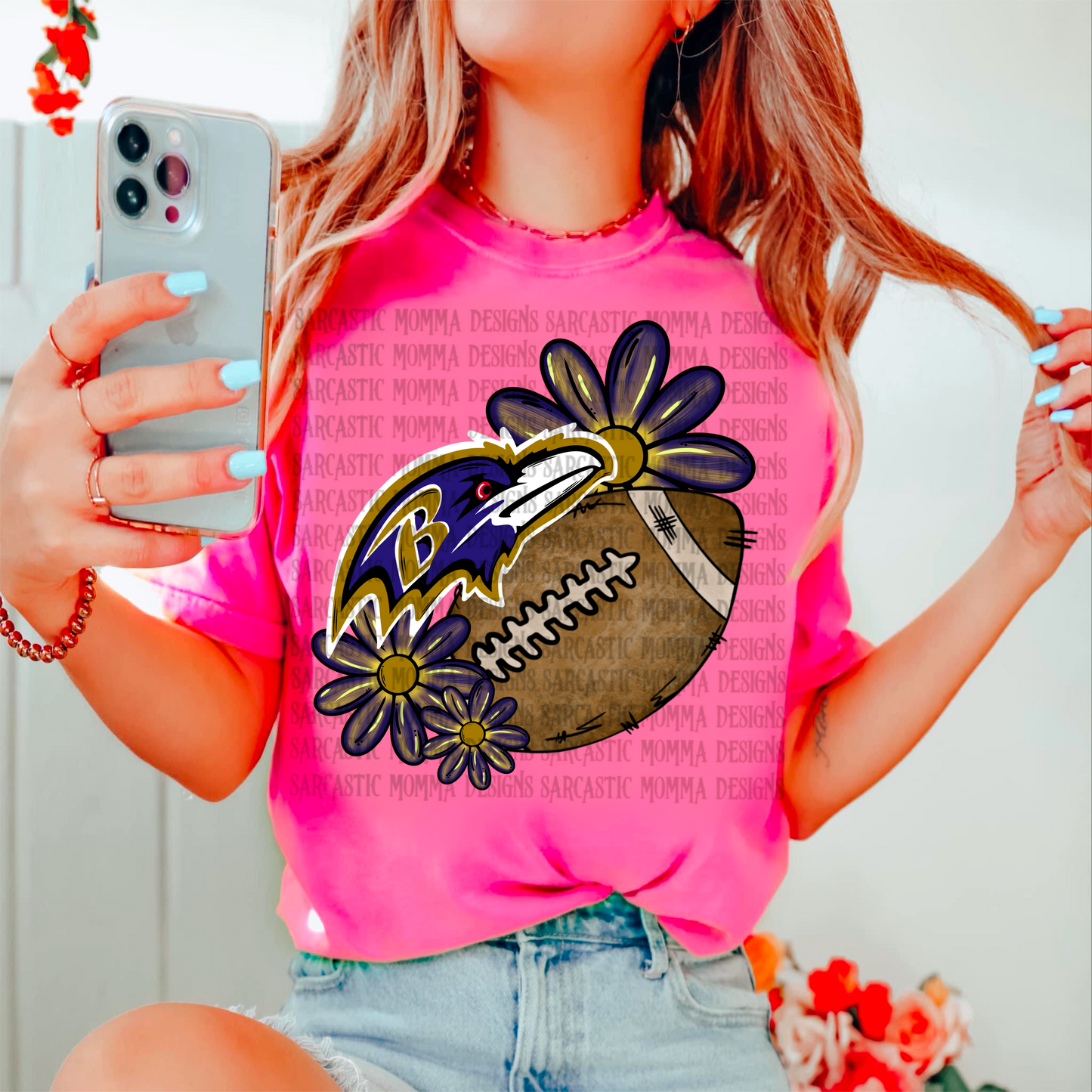 Ravens Floral PNG File