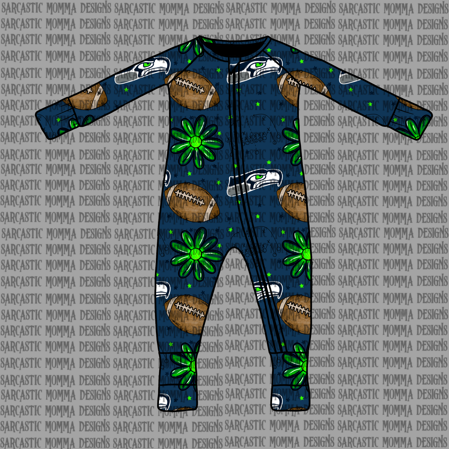 Seahawks Floral Seamless File