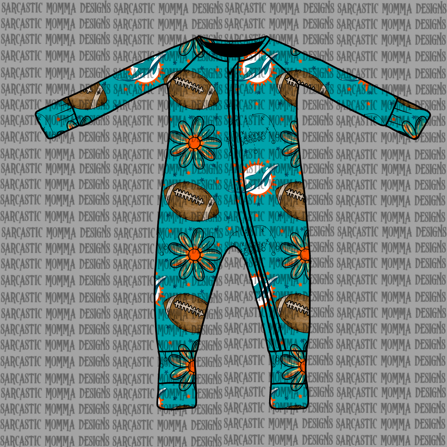 Dolphins Floral Seamless File