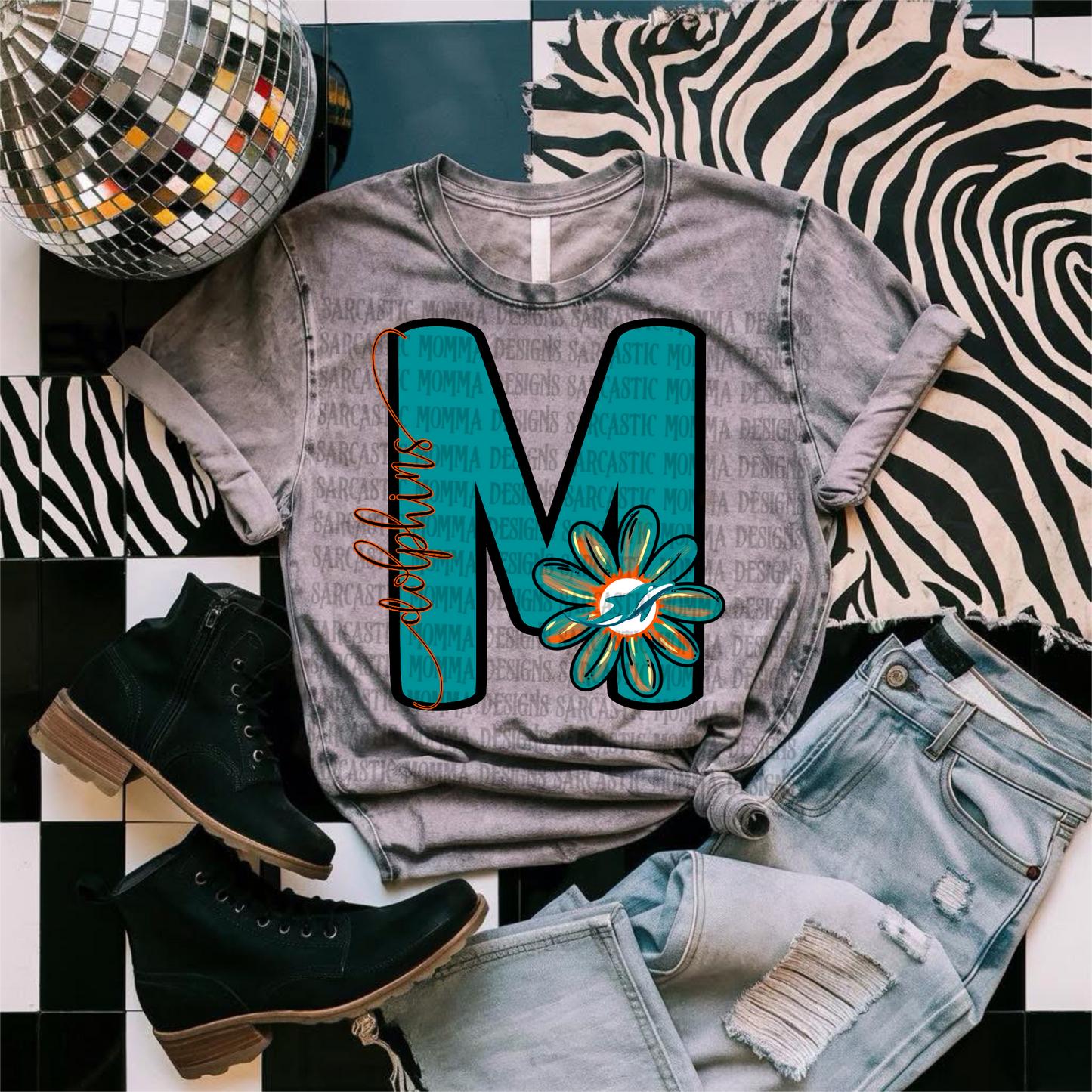 Dolphins Letter PNG File