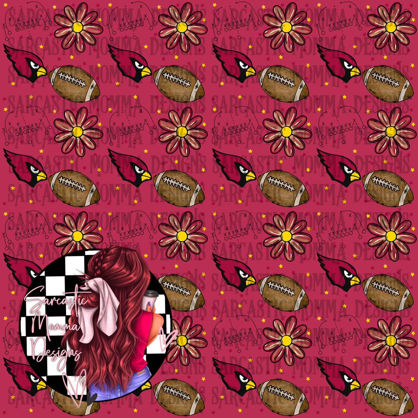 Cardinals Floral Seamless File