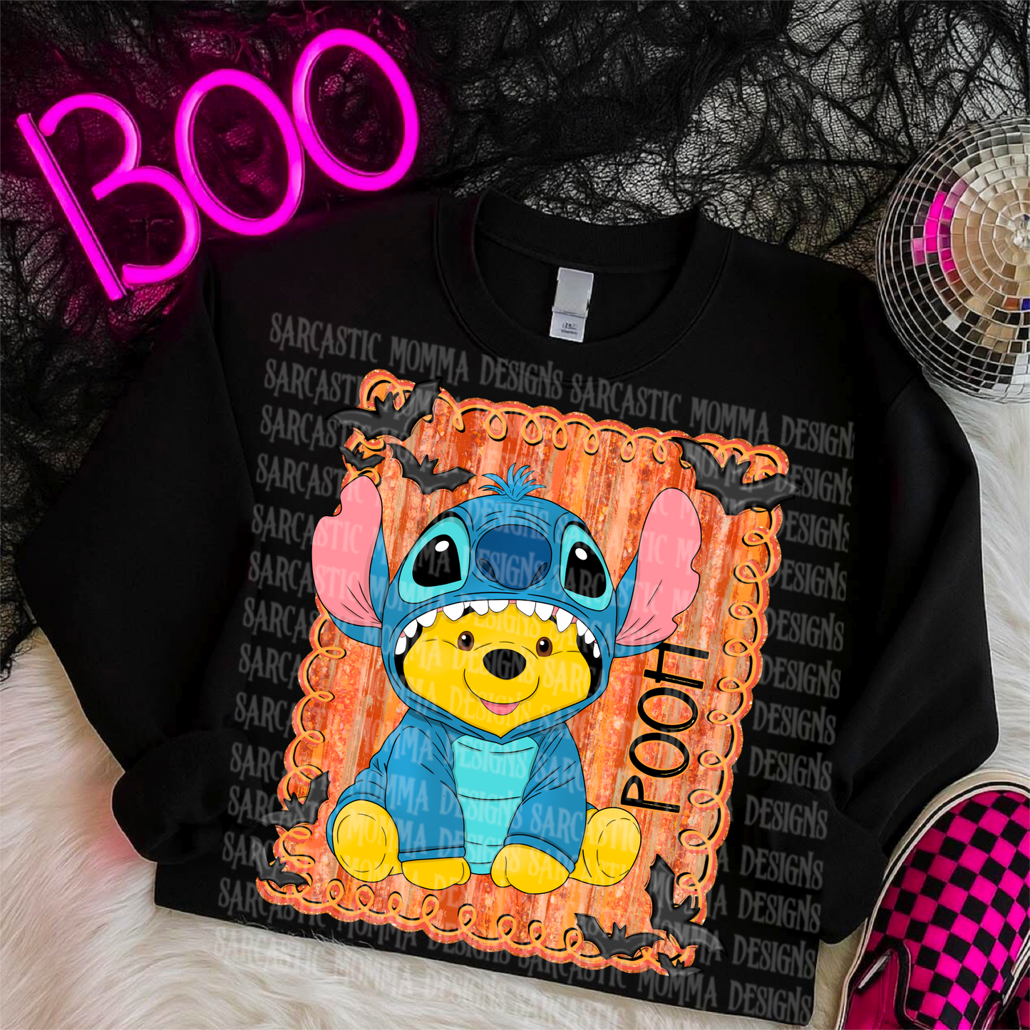Pooh as Stitch Framed PNG File