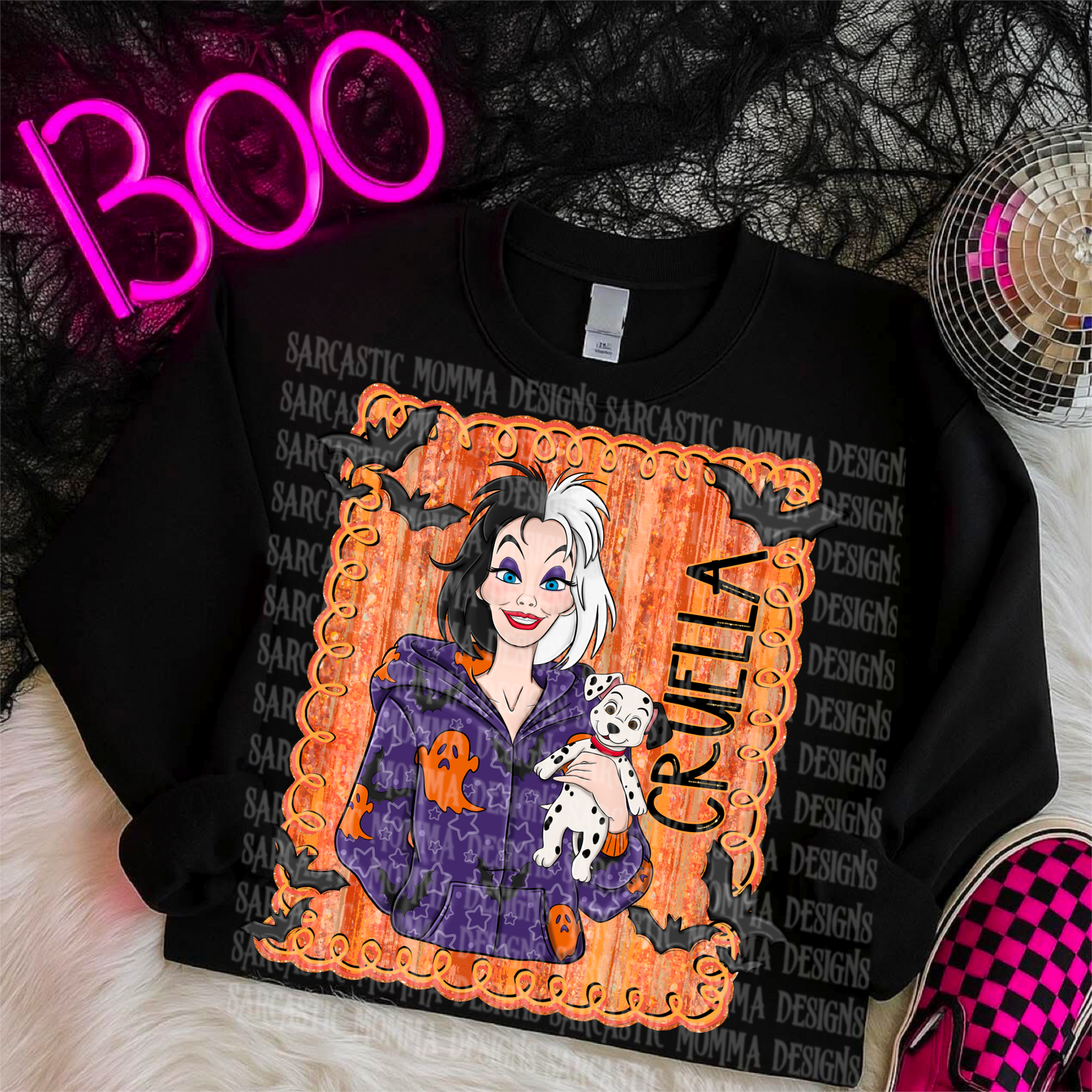 Cruella Halloween Framed PNG File