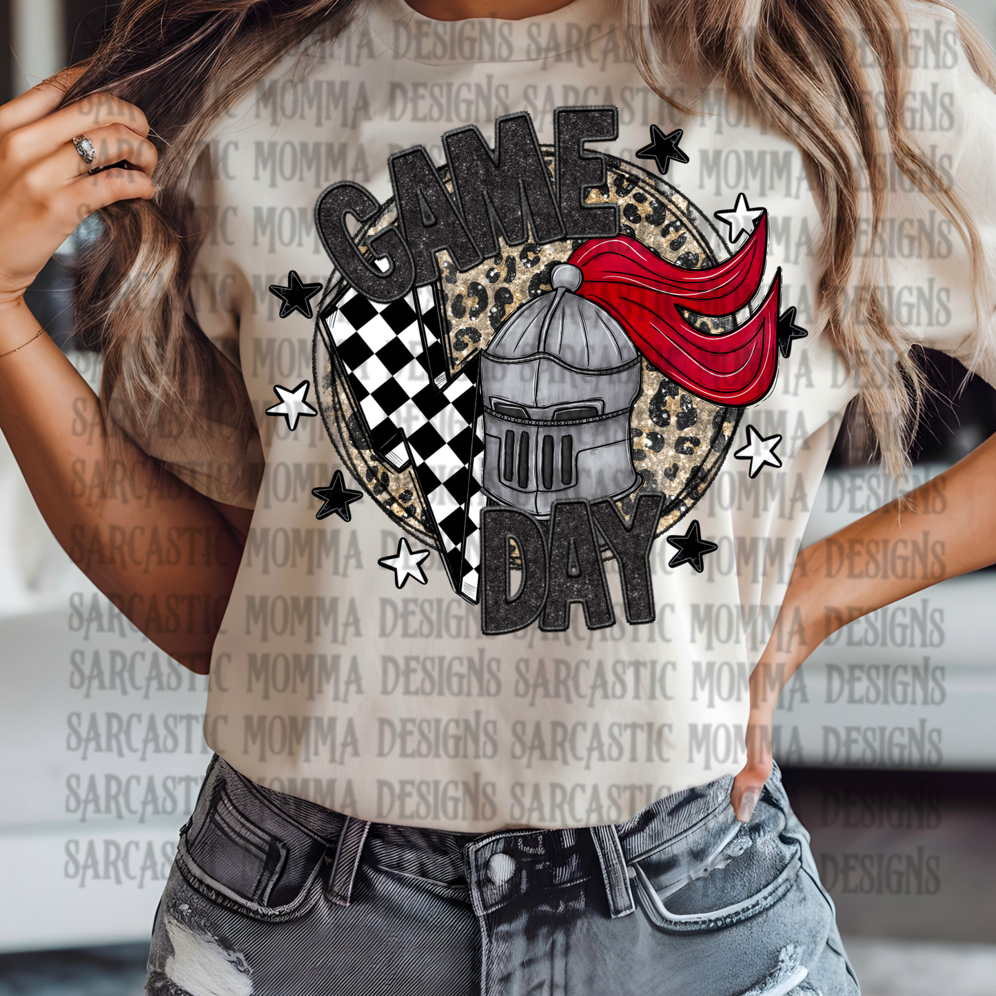 Game Day Circle Mascot Knights PNG File