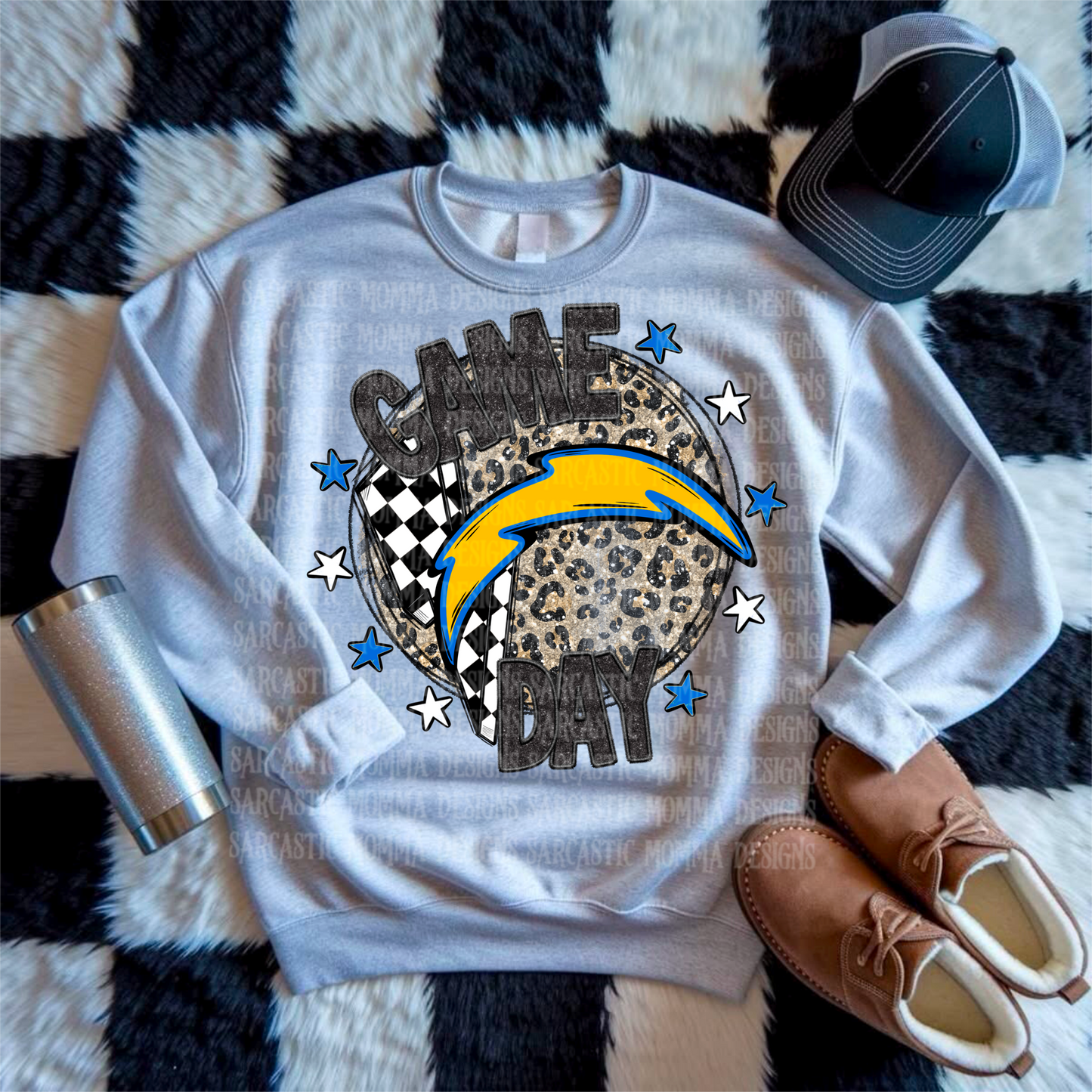 Game Day Circle Chargers PNG File