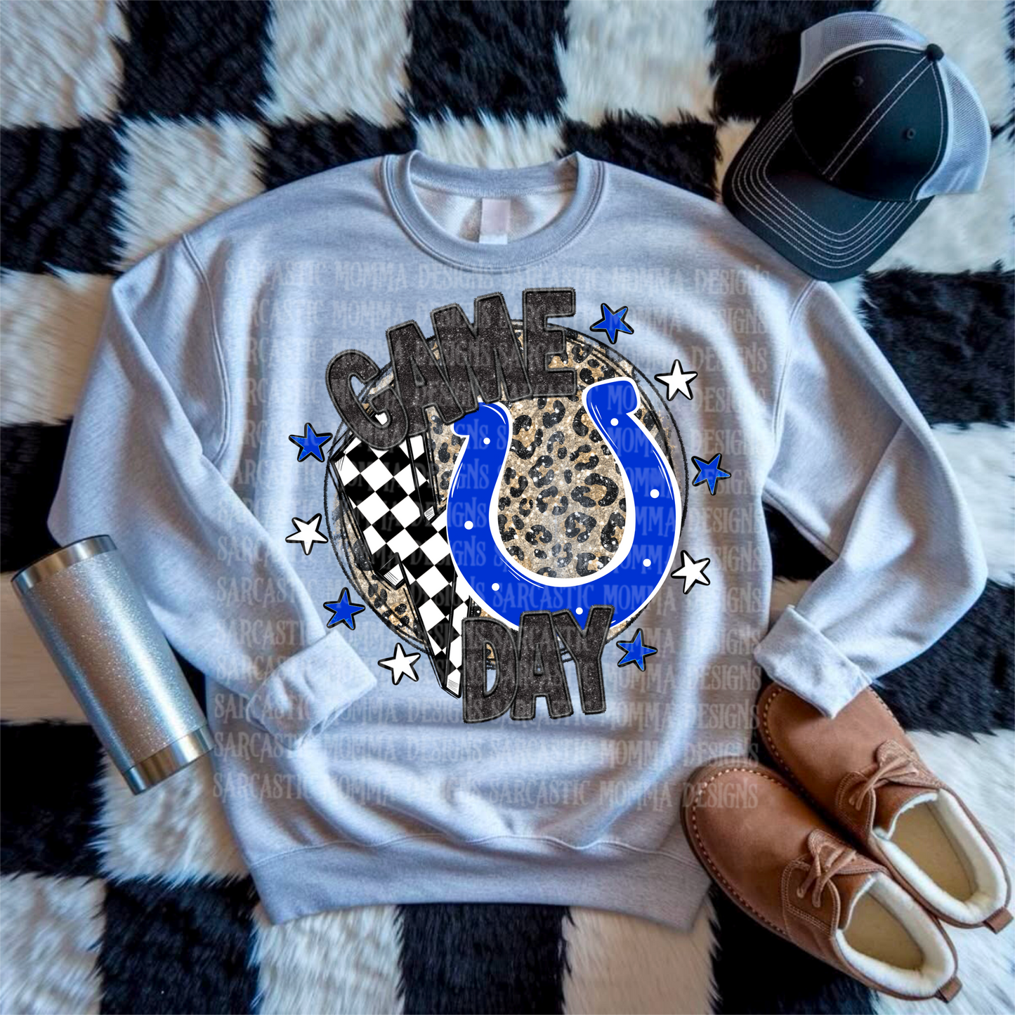 Game Day Circle Colts PNG File