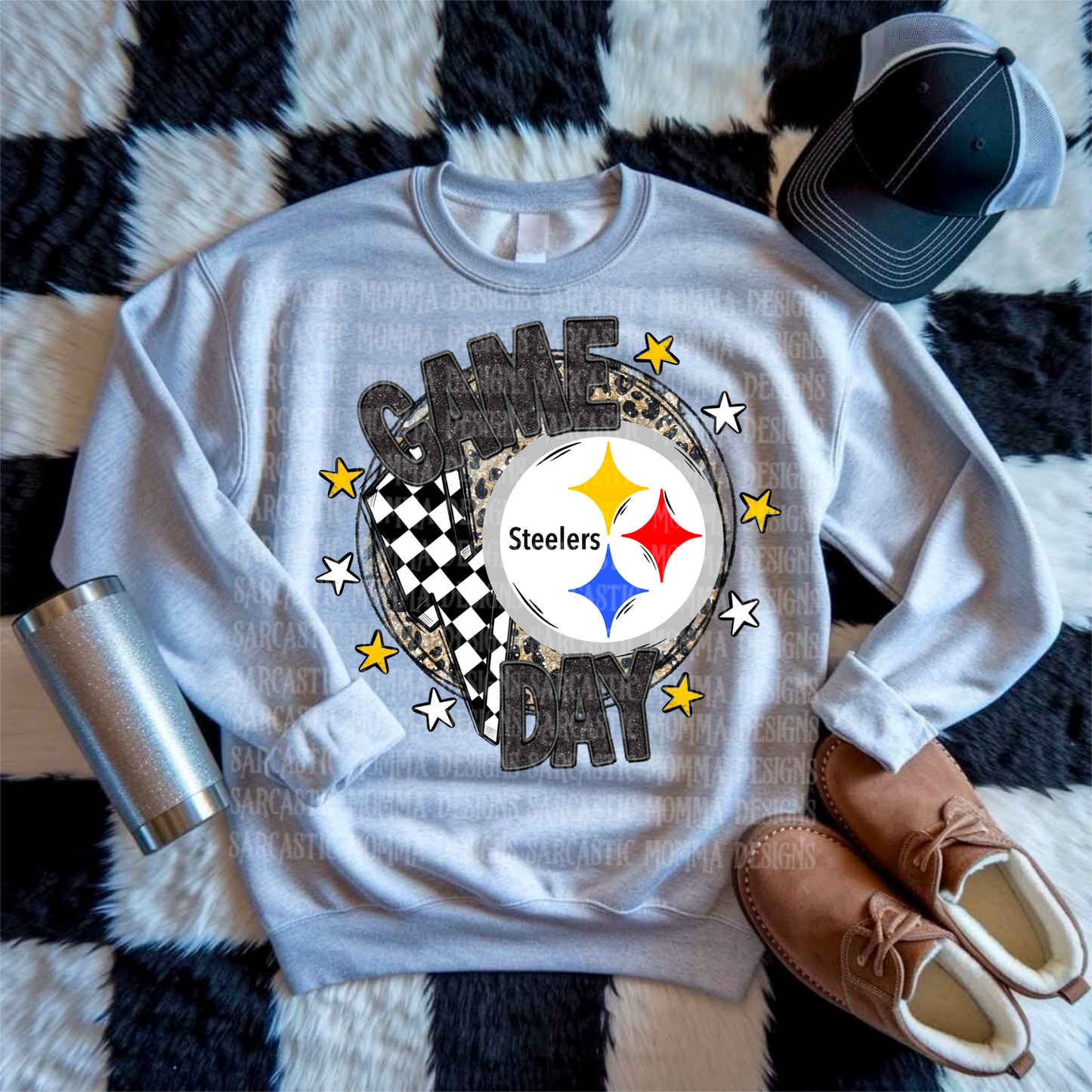 Game Day Circle Steelers PNG File