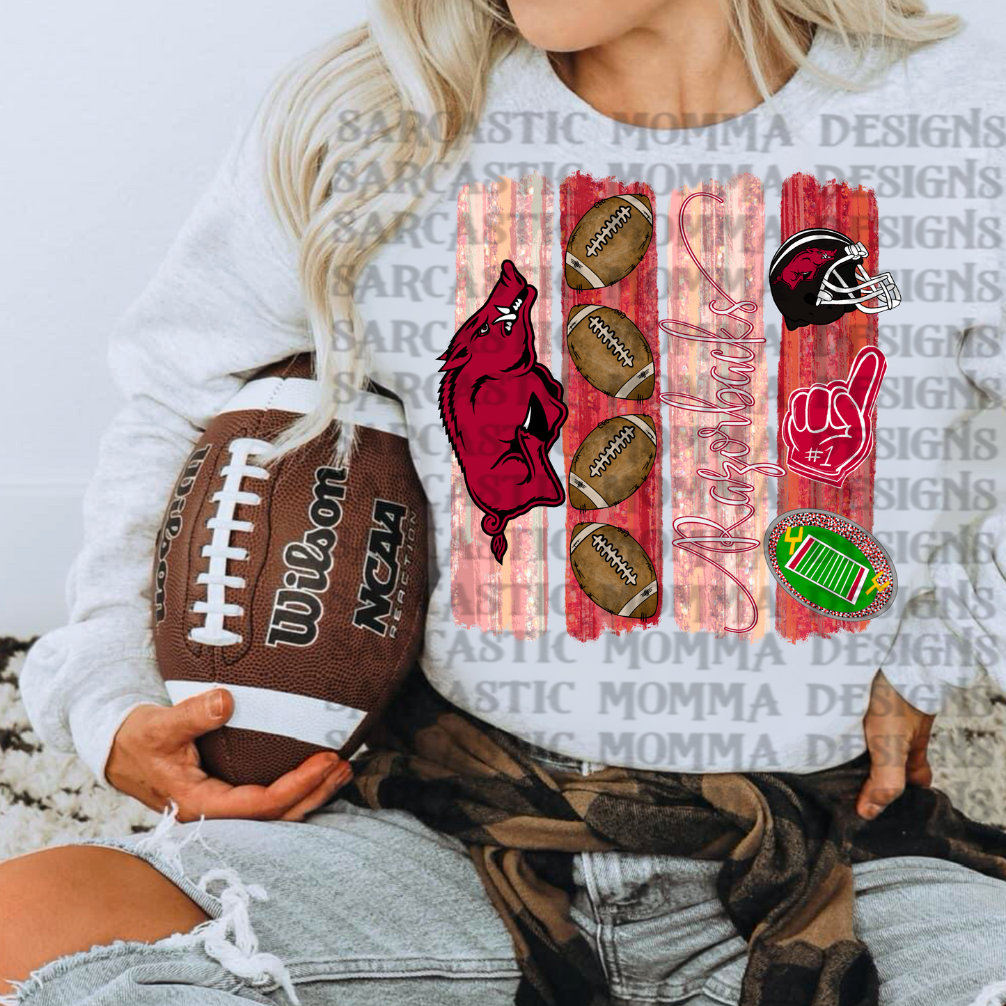 Razorbacks Brushstrokes PNG File