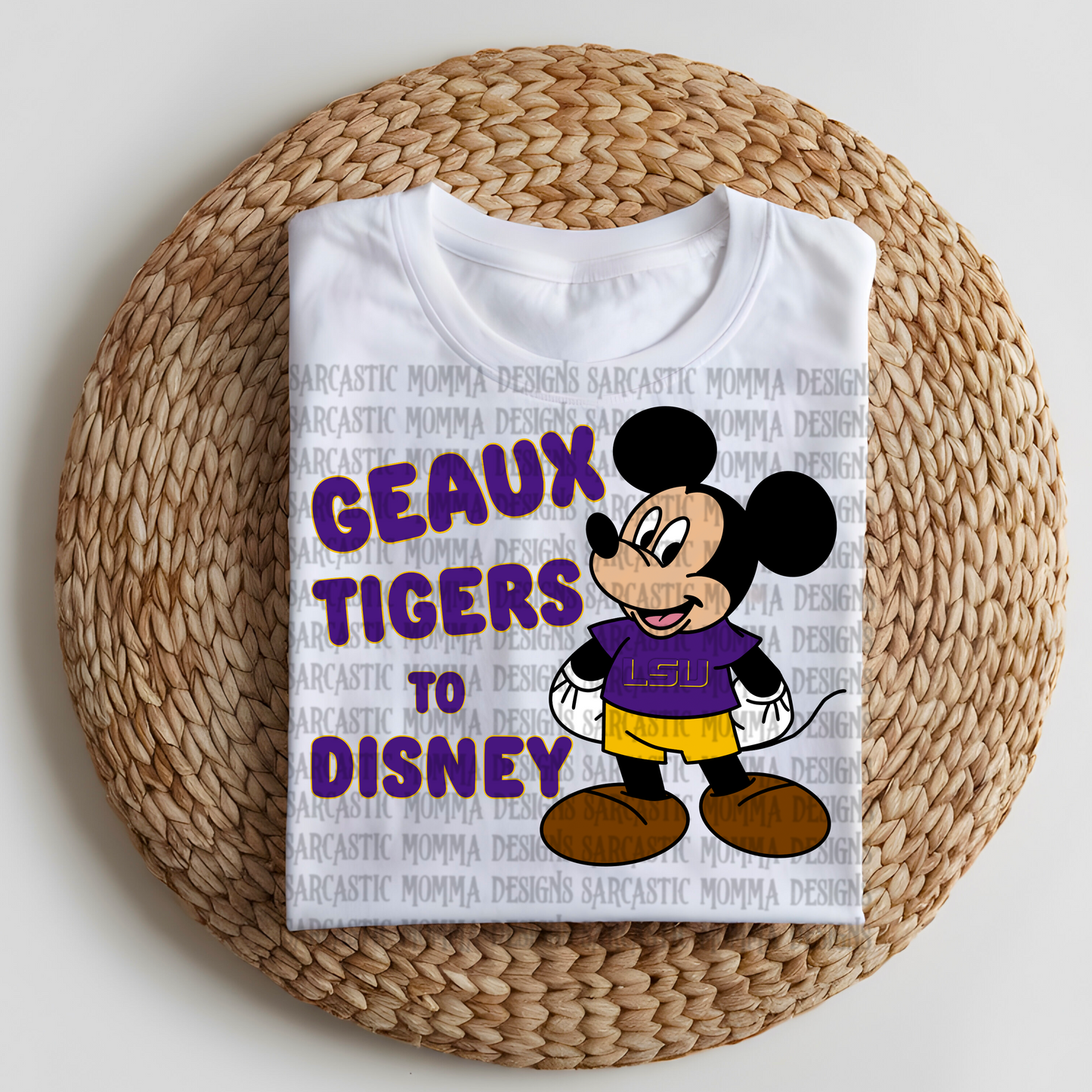 Geaux Tigers (& To Disney) LSU Mickey- 2 PNG Files
