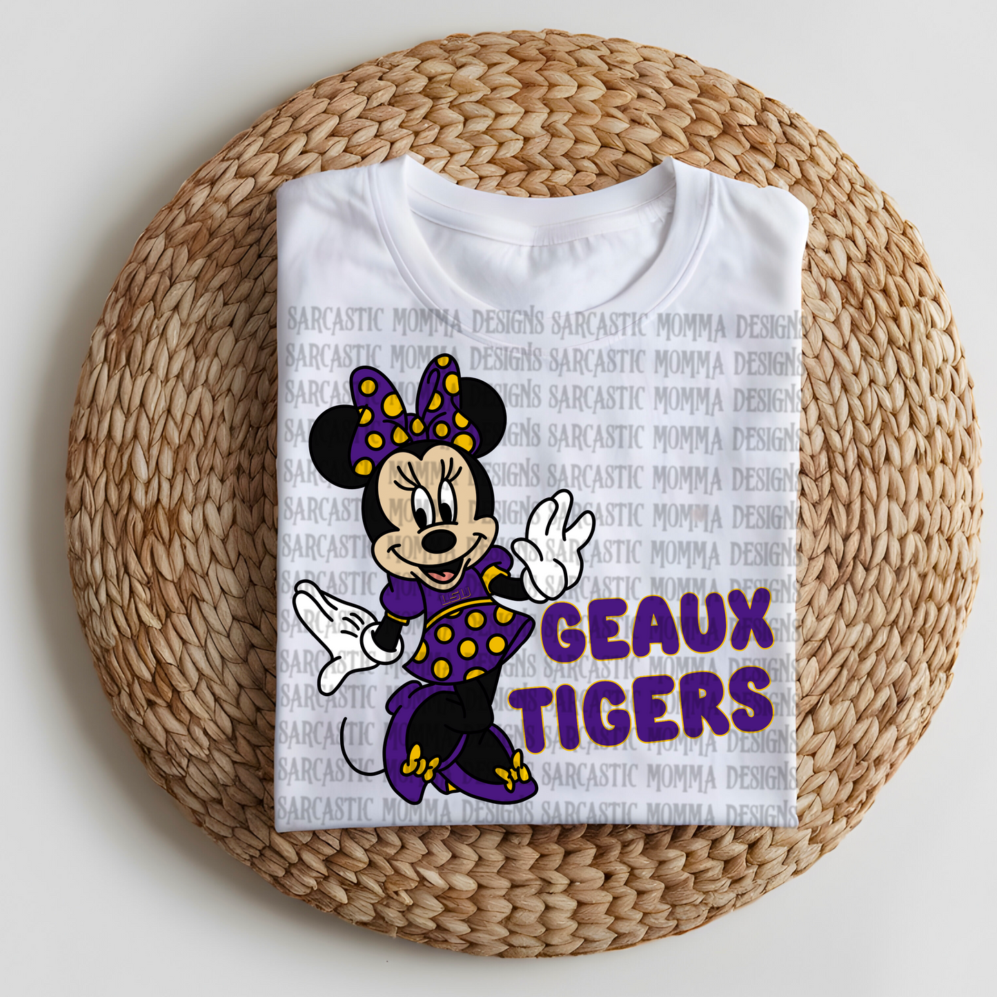 Geaux Tigers (& To Disney) LSU Minnie- 2 PNG Files