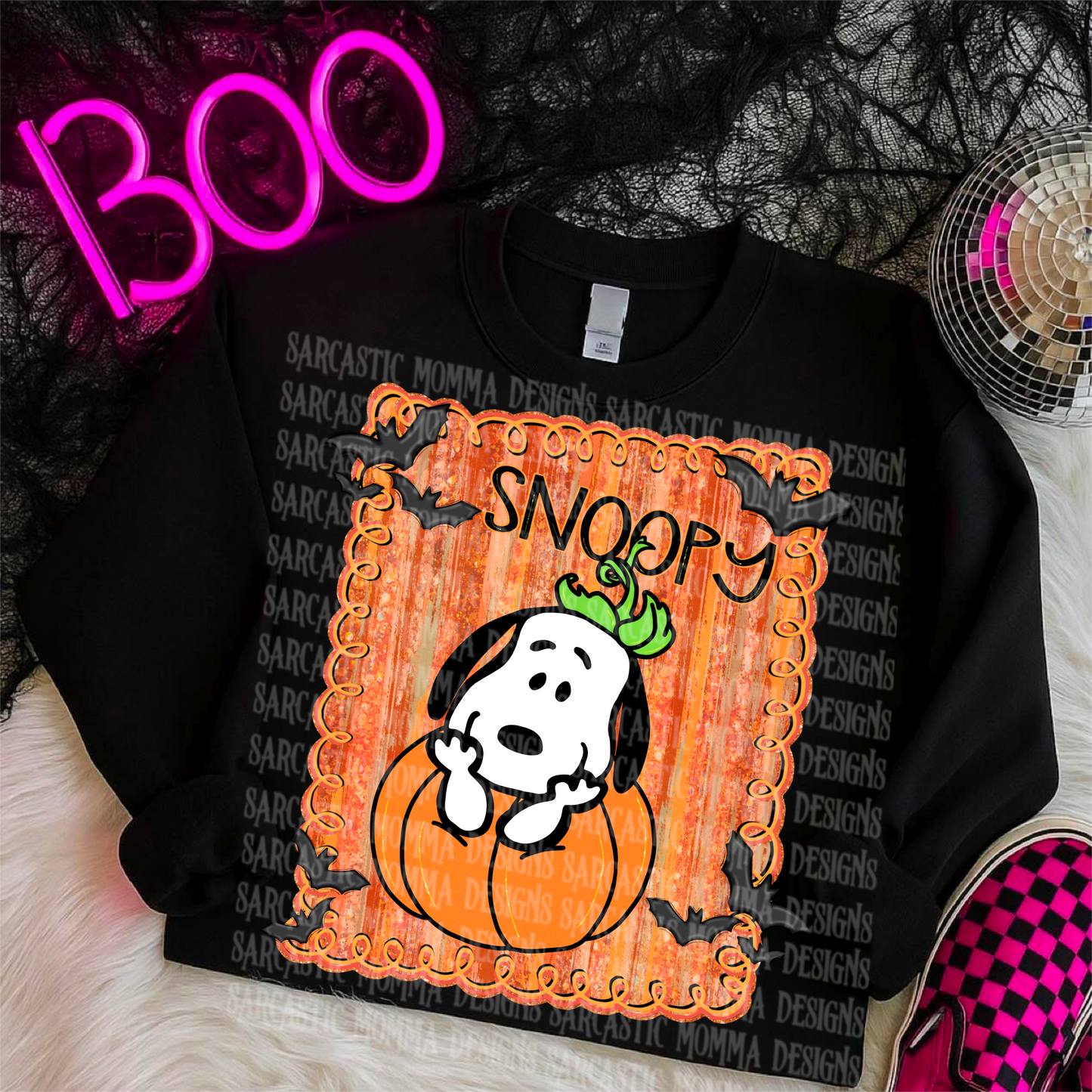 Snoopy Halloween Framed PNG File
