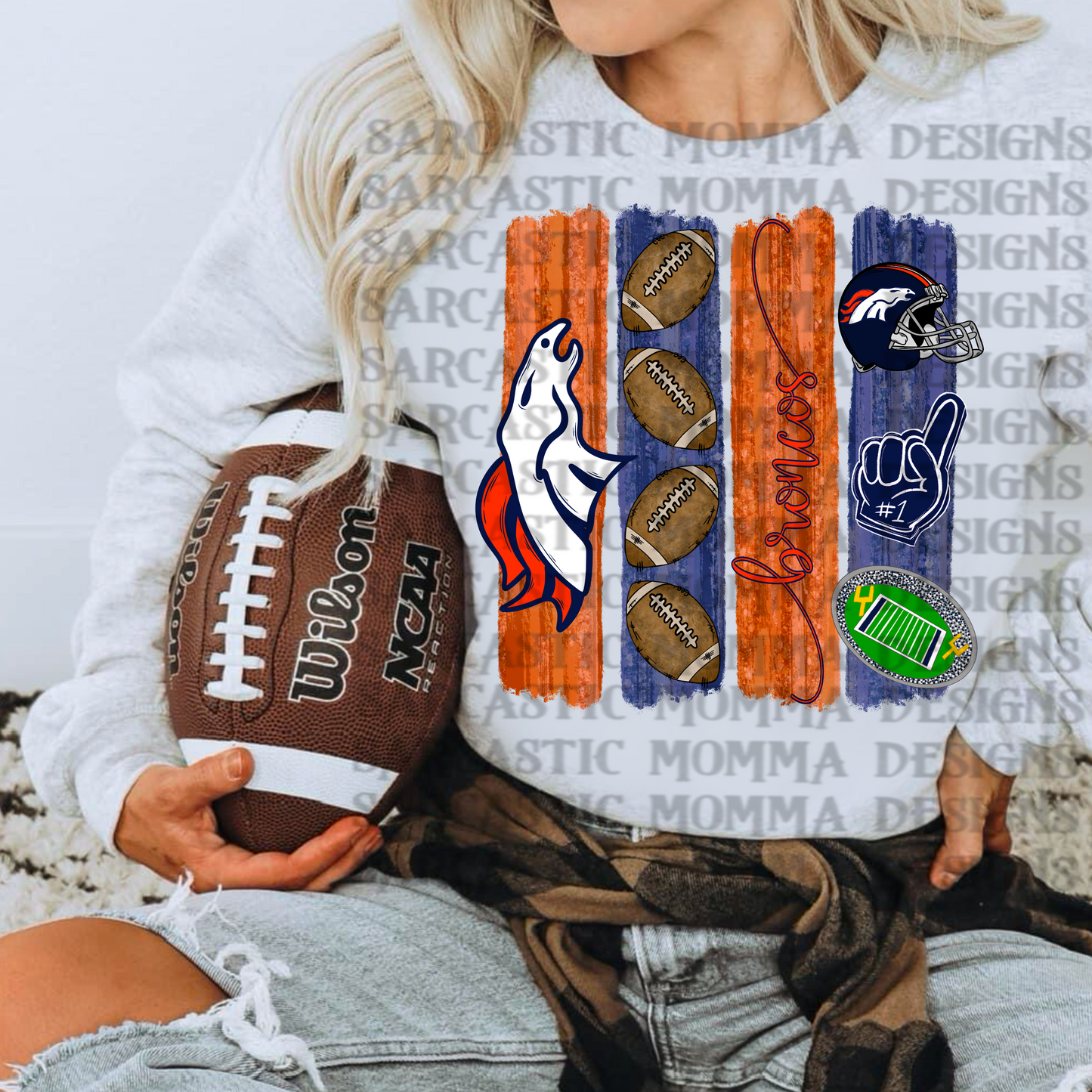 Broncos Brushstrokes PNG File