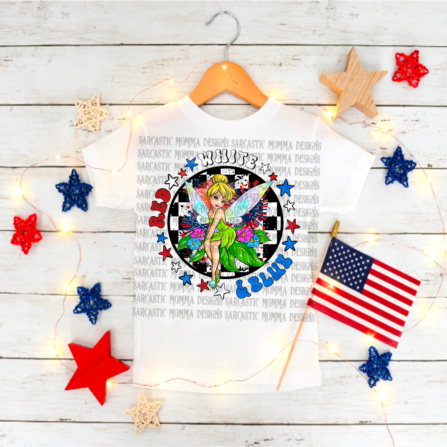 Tinkerbell Red White & Blue PNG File