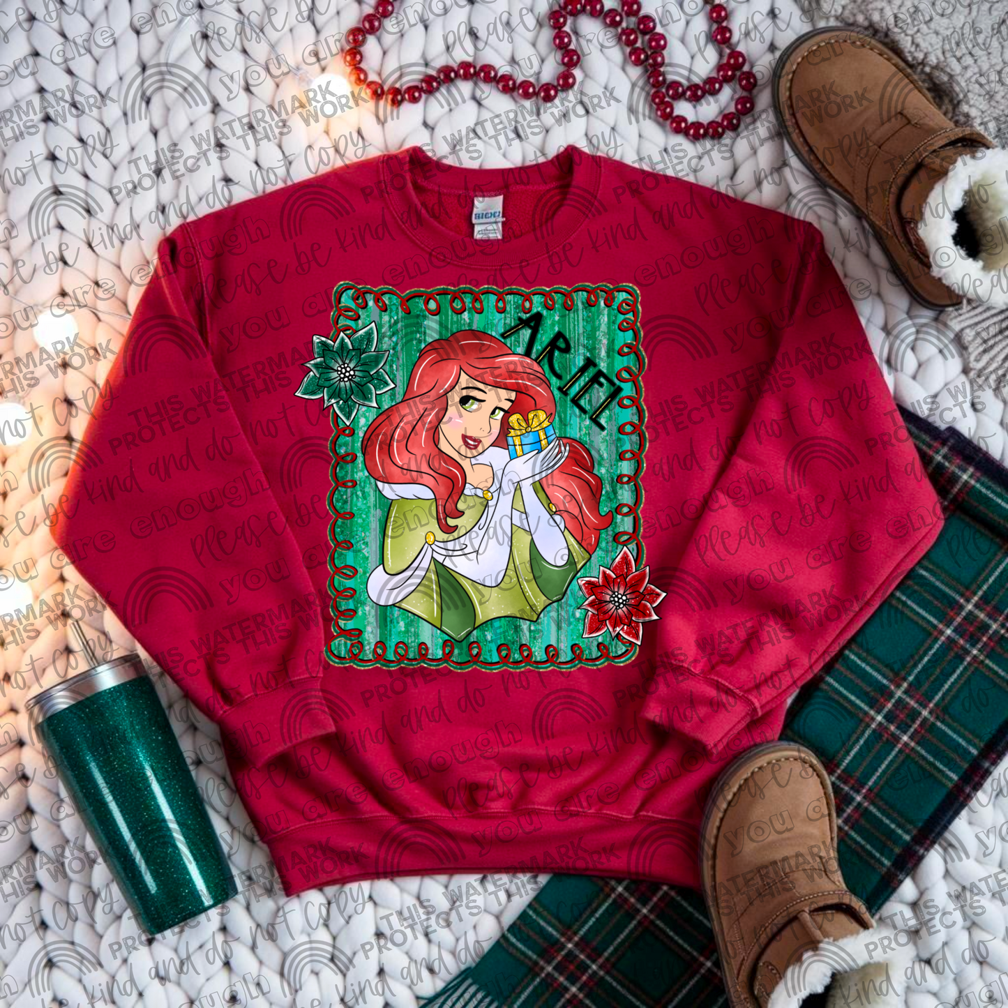 Ariel Christmas Framed PNG File
