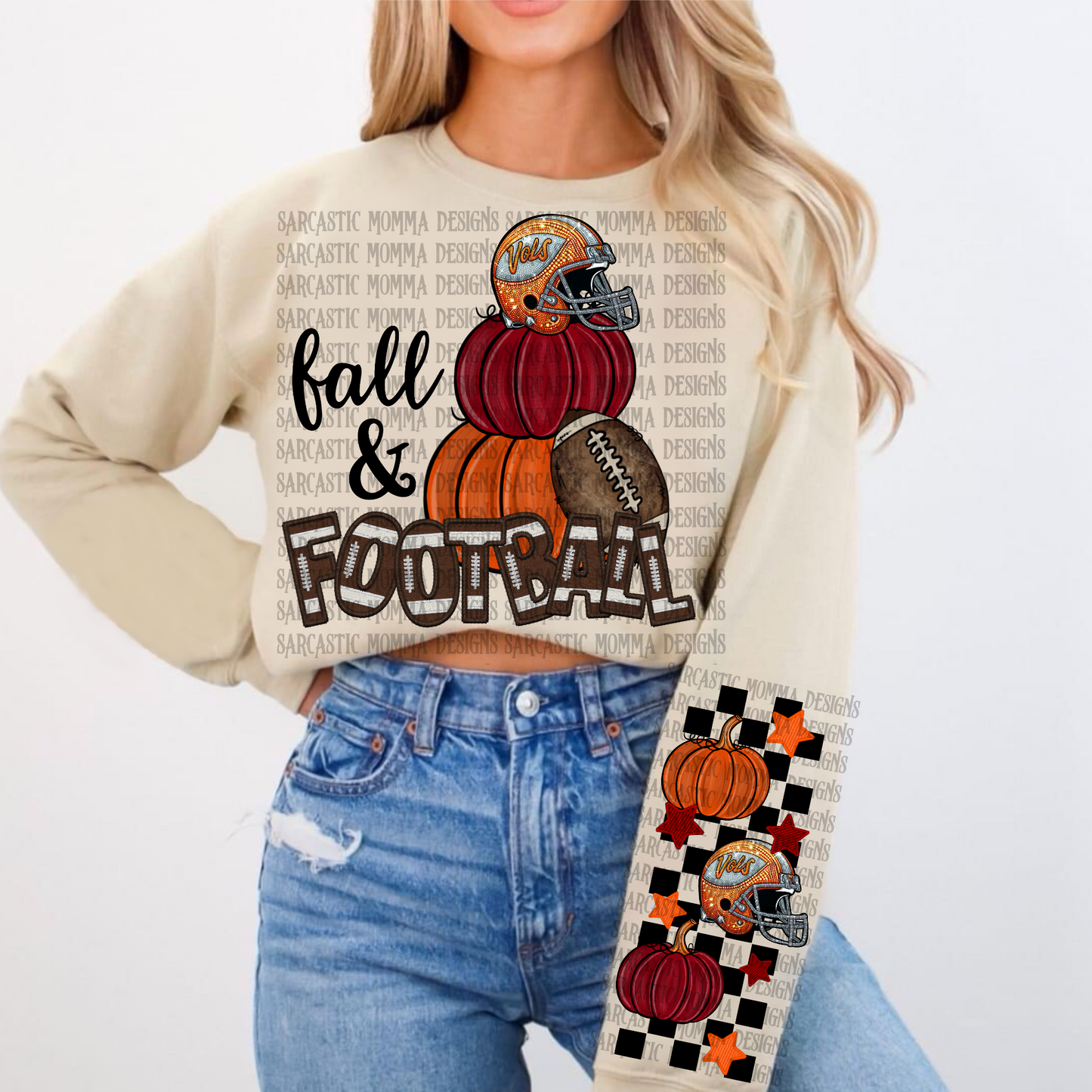 Fall & Football Vols with Matching Sleeve- 2 PNG Files