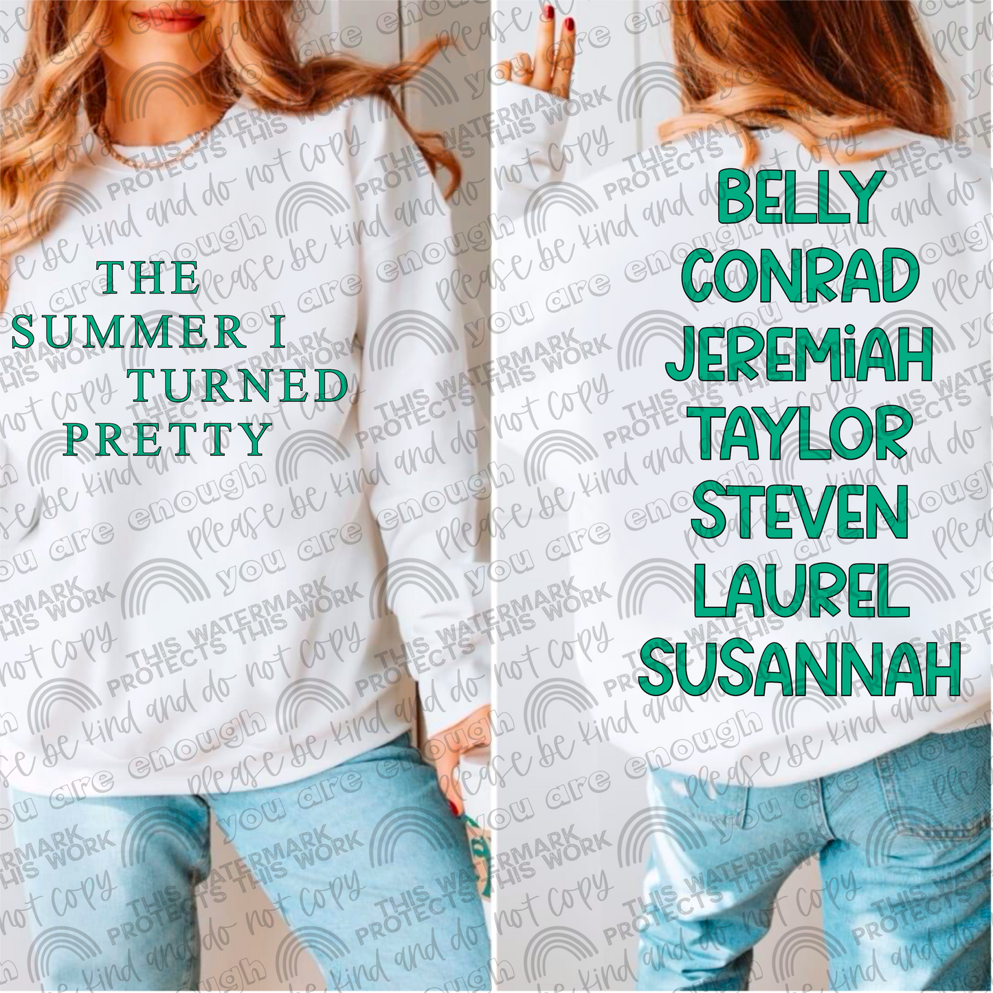 The Summer I Turned Pretty Names TSITP- 2 PNG Files
