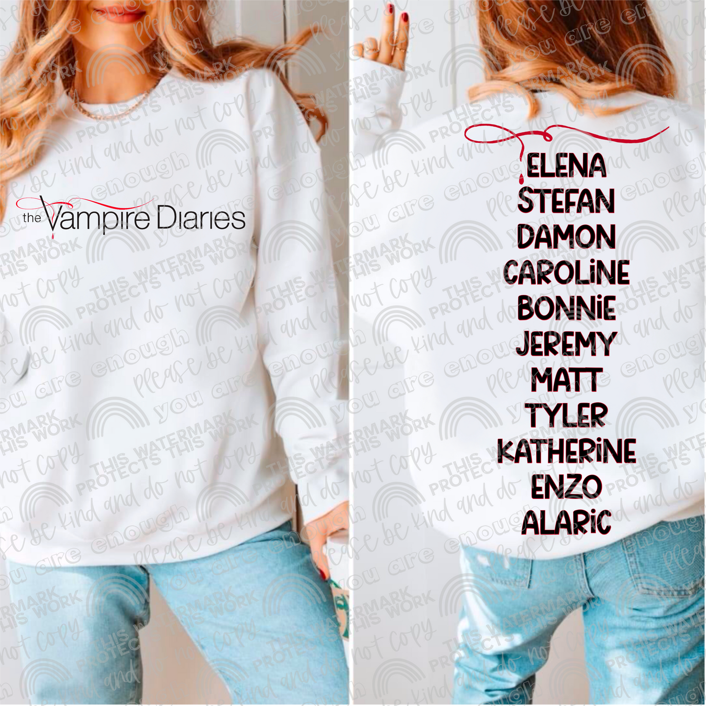The Vampire Diaries Names- 2 PNG Files