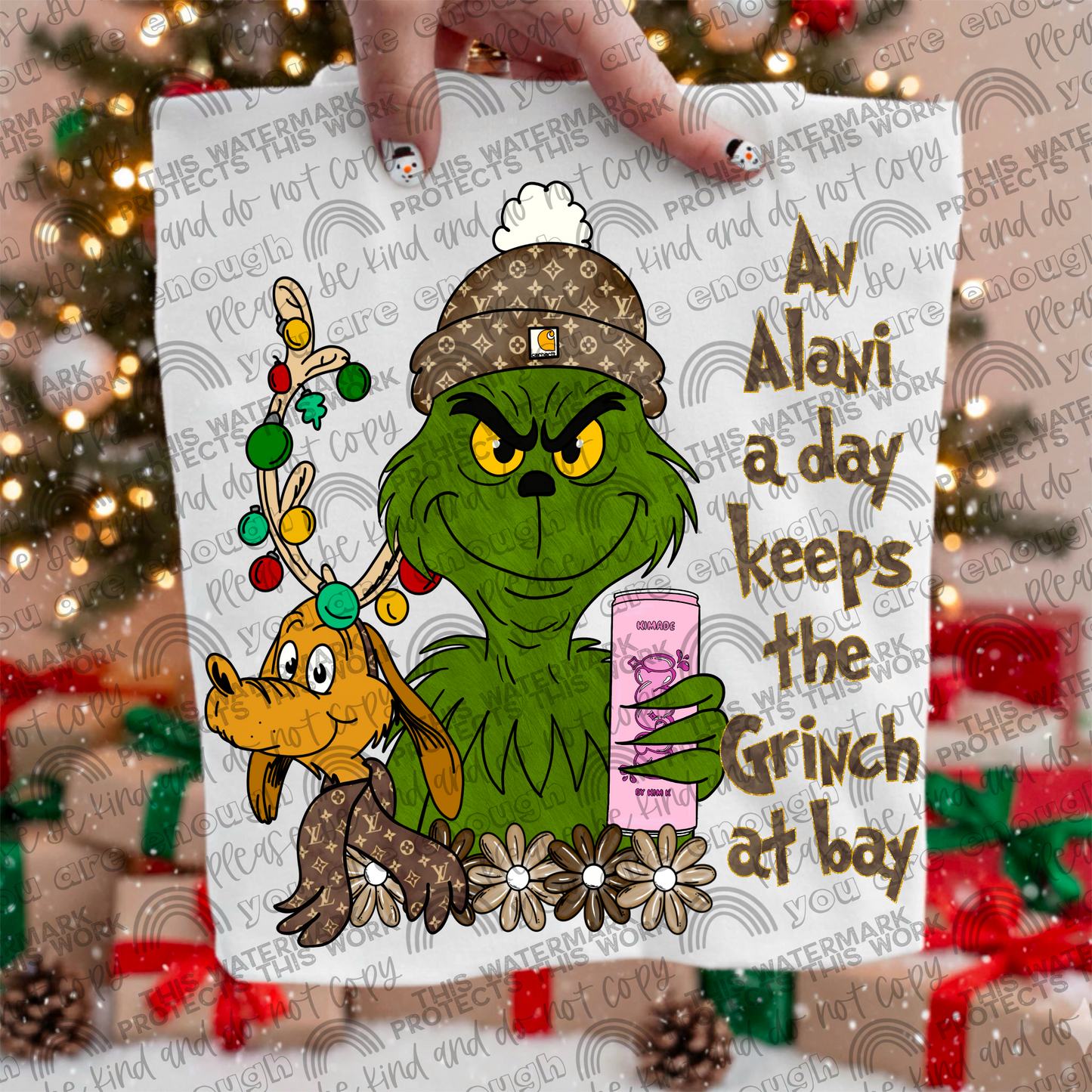 An Alani A Day Keeps the Green Guy At Bay Kimade PNG File