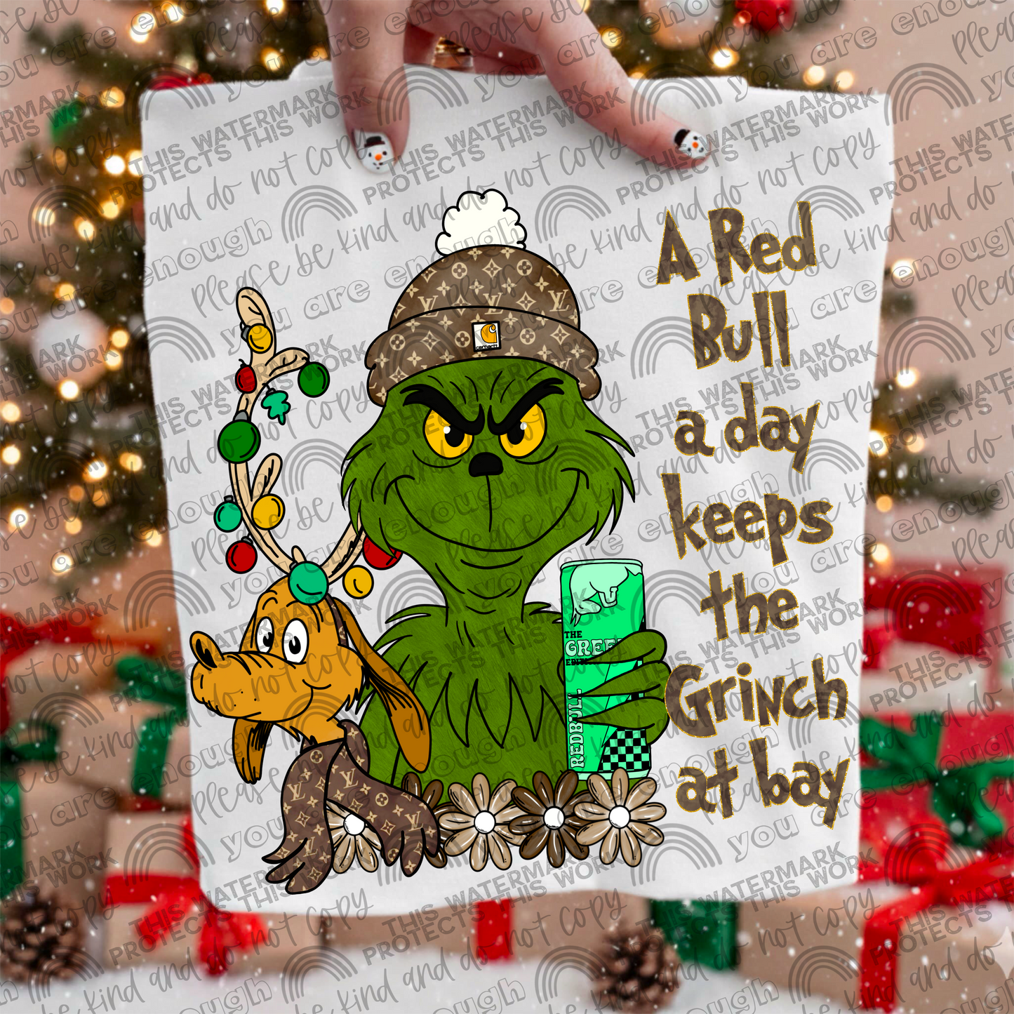 A Red Bull A Day Keeps the Green Guy At Bay Green PNG File