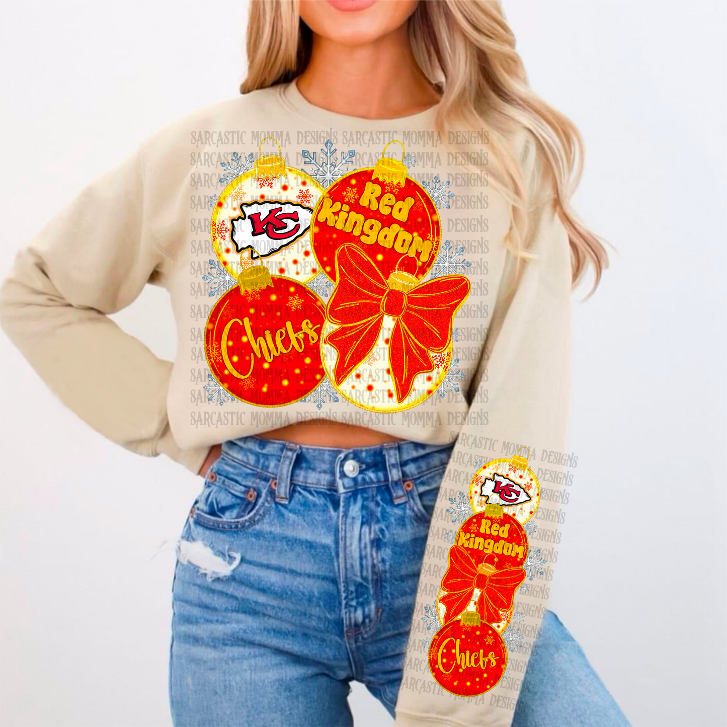 Chiefs Ornaments with Matching Sleeve- 2 PNG Files