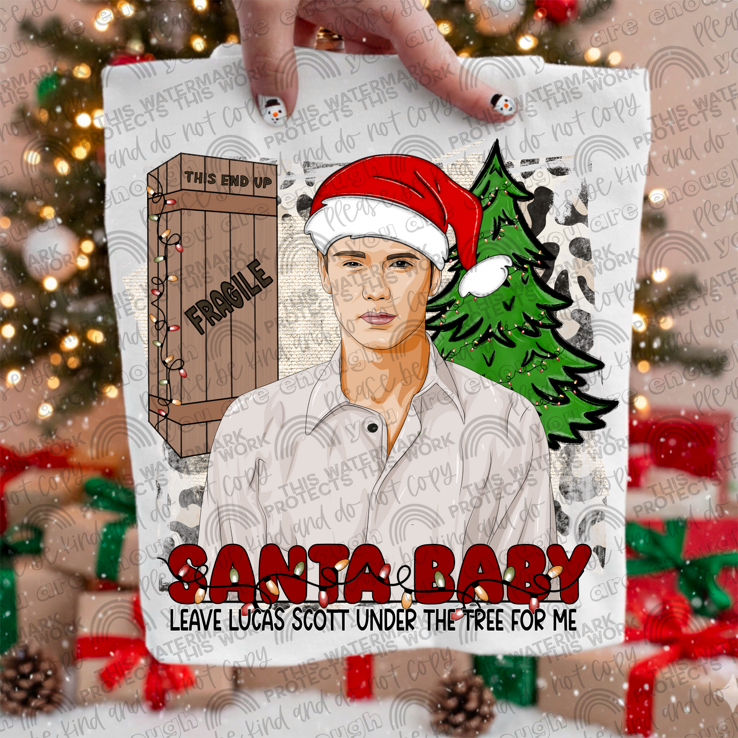 Santa Baby Leave Lucas Scott Under The Tree For Me PNG File