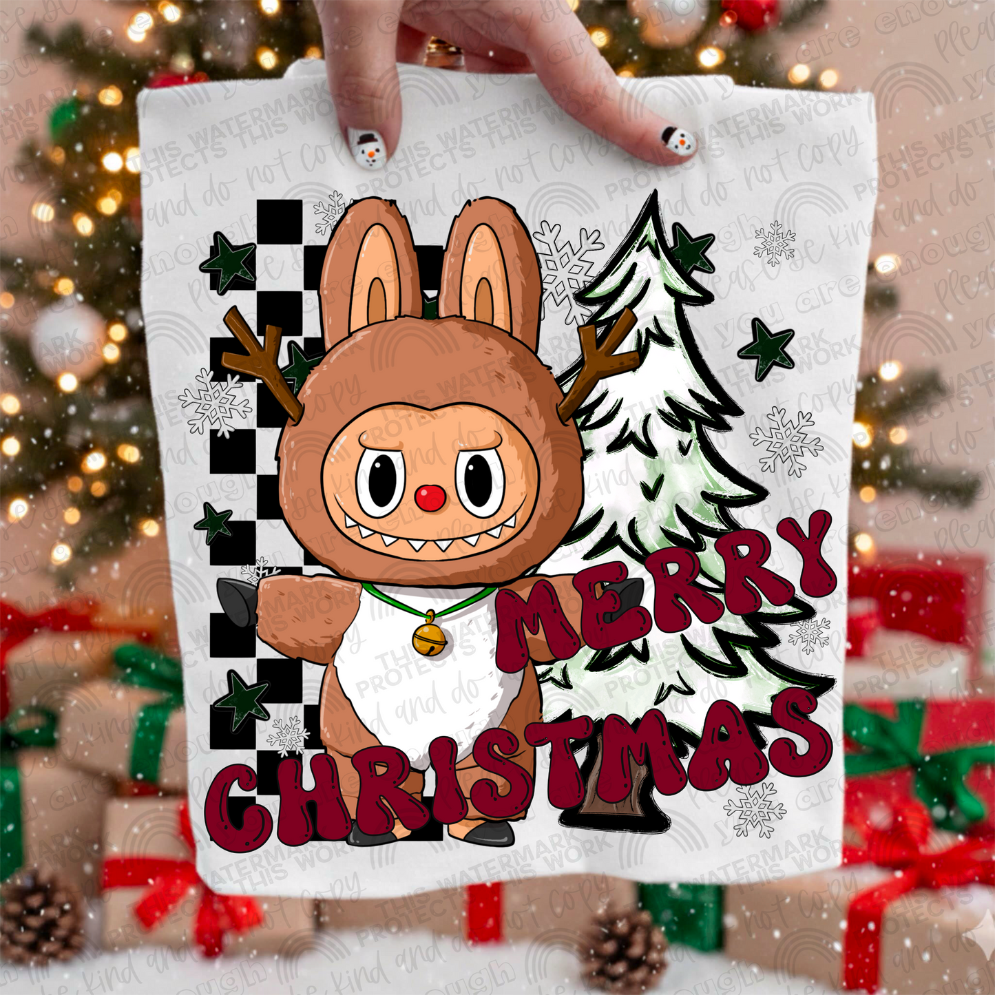 Rudolph Merry Christmas La Bu Bu PNG File