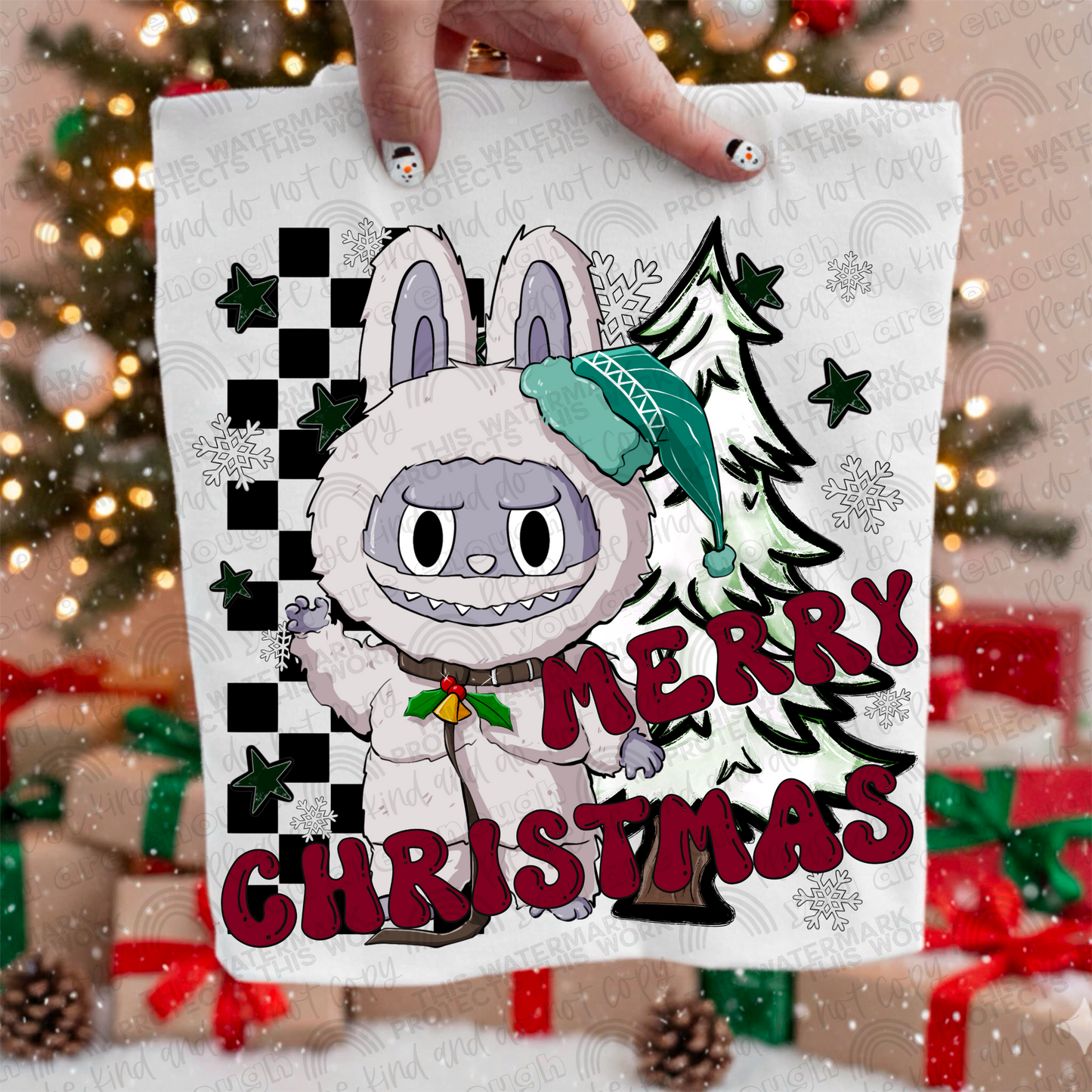 Bumble Merry Christmas La Bu Bu PNG File