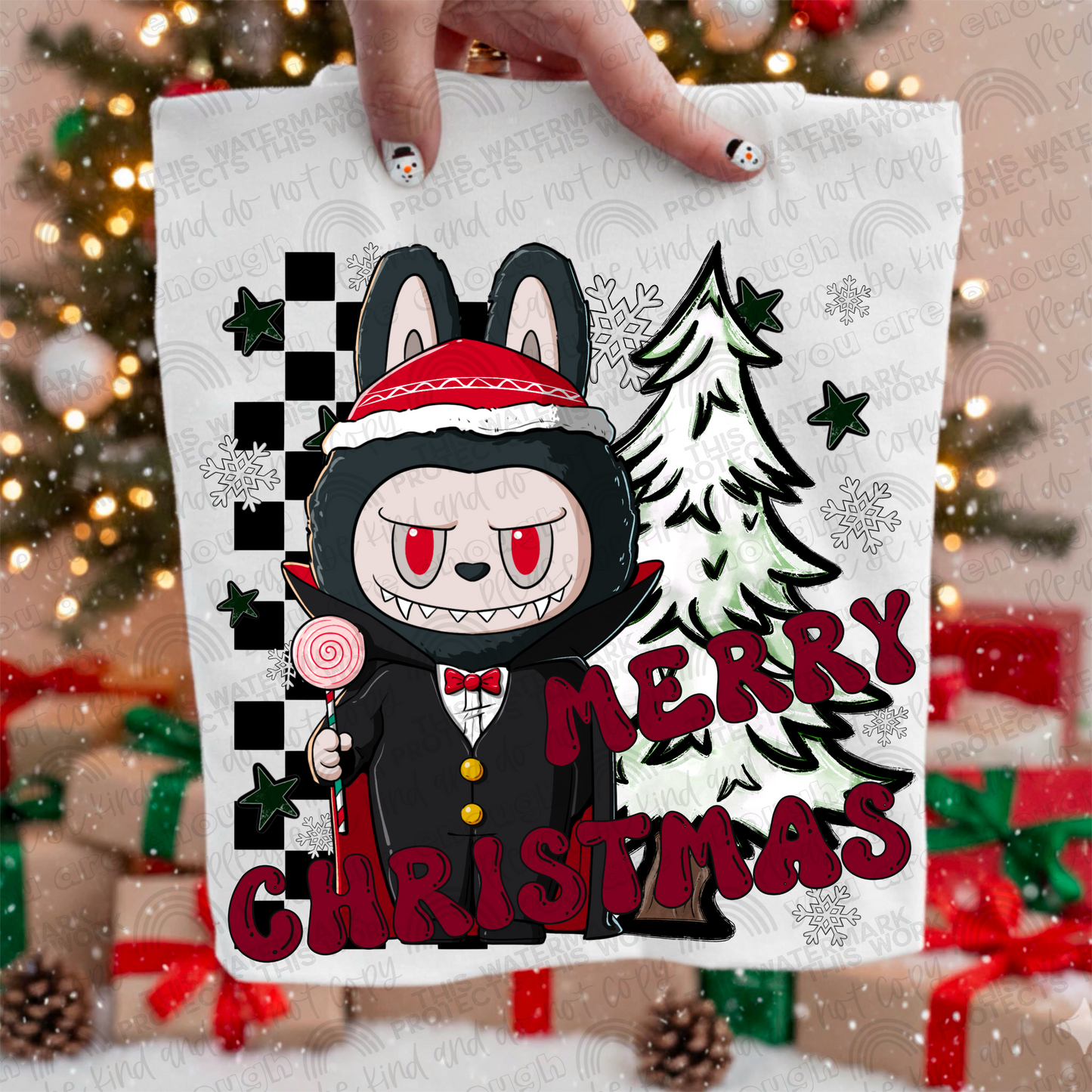 Vampire Merry Christmas La Bu Bu PNG File