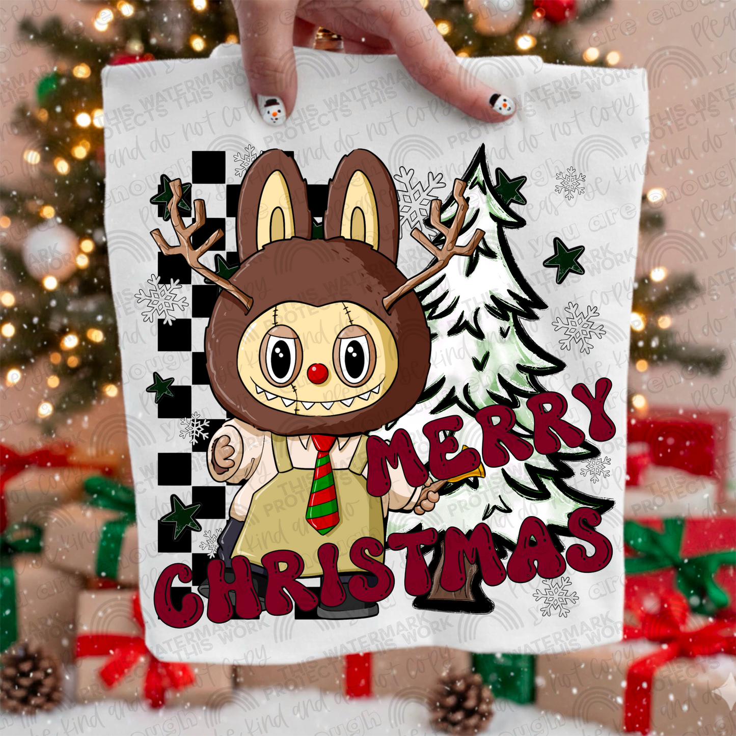 Leatherface Merry Christmas La Bu Bu PNG File