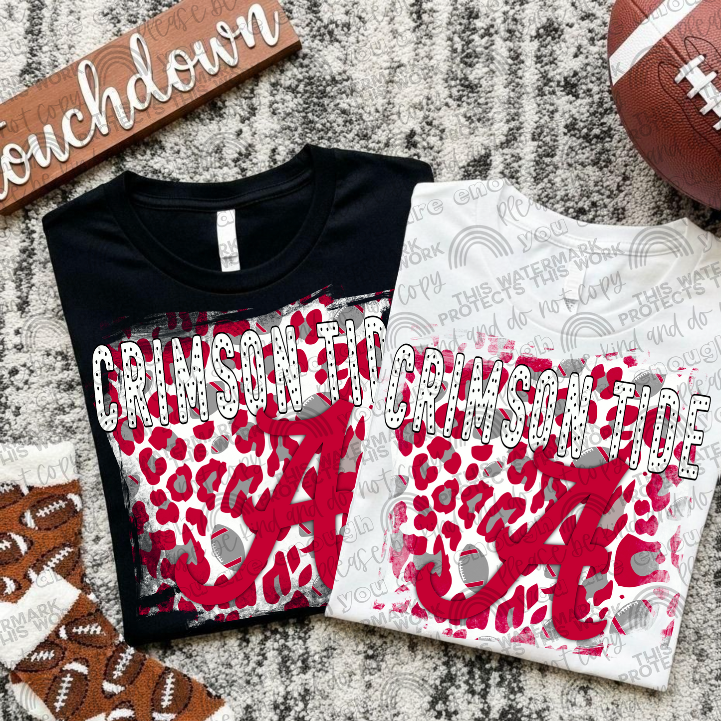 Alabama Crimson Tide Leopard PNG File