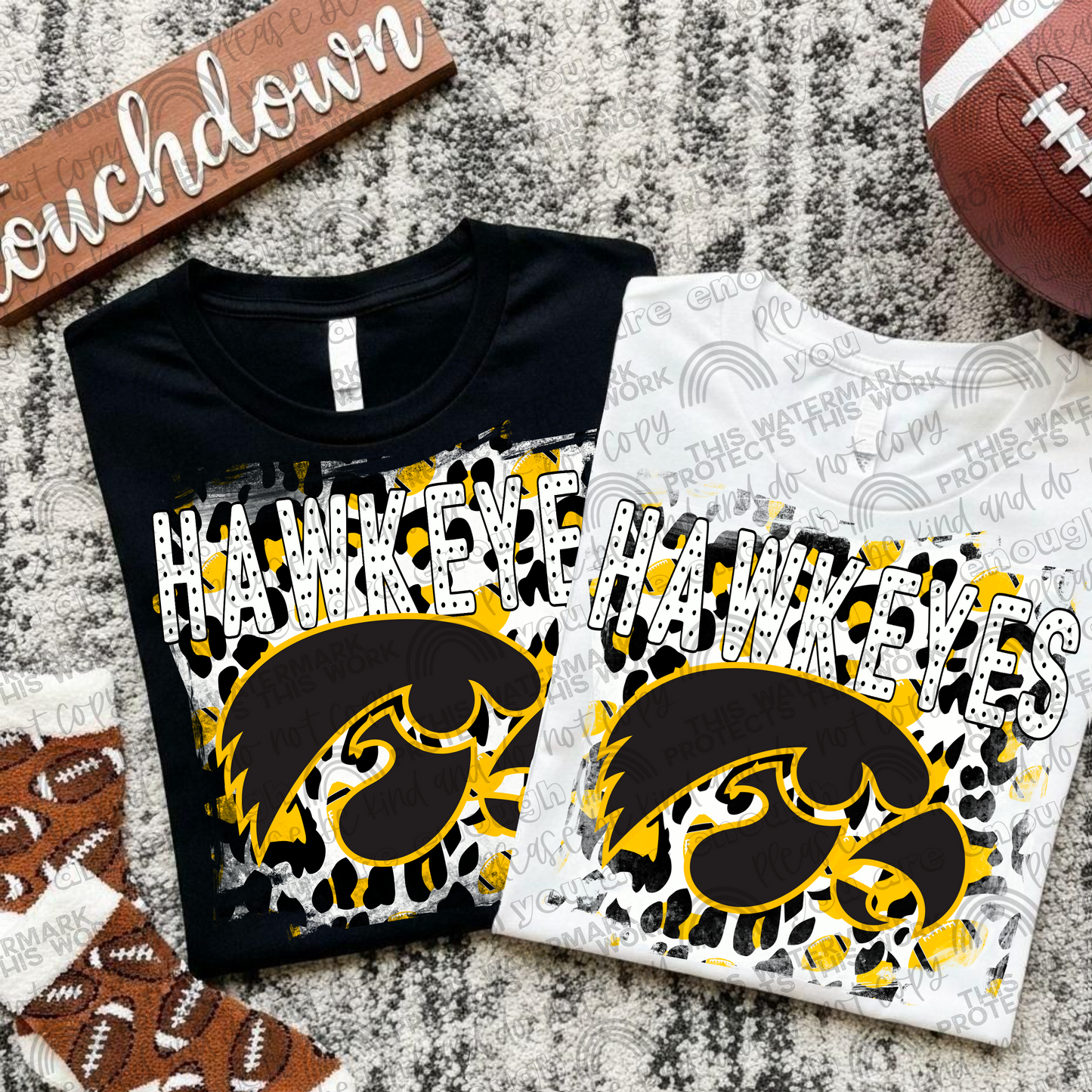 Iowa Hawkeyes Leopard PNG File