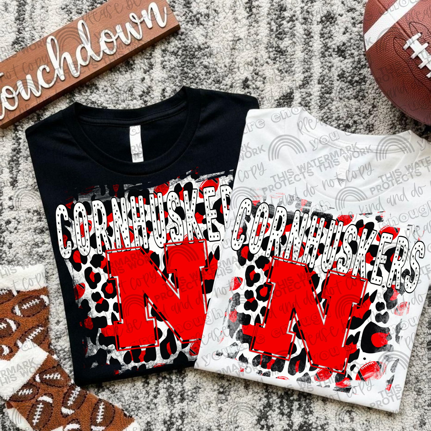 Nebraska Cornhuskers Leopard PNG File