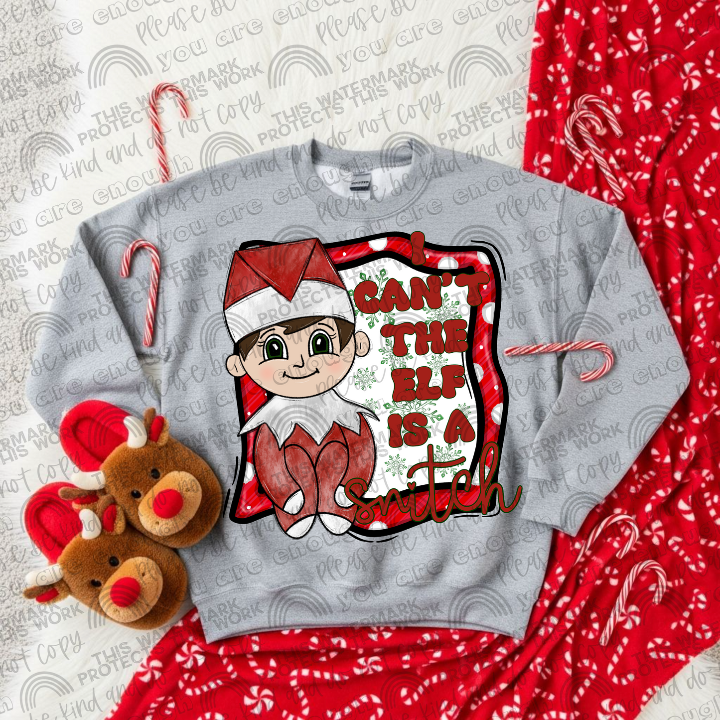 I Can’t The Elf Is A Snitch PNG File