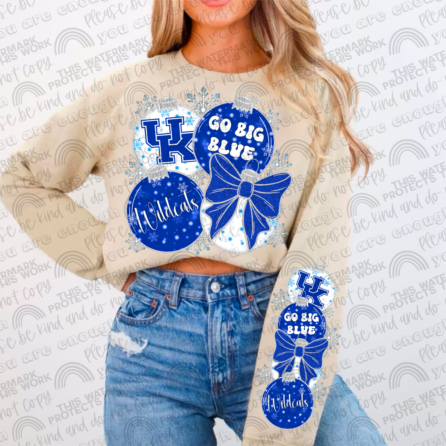 Kentucky Wildcats Ornaments with Matching Sleeve- 2 PNG Files