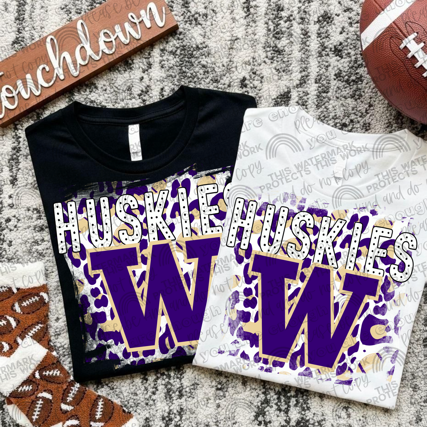 Washington Huskies Leopard PNG File