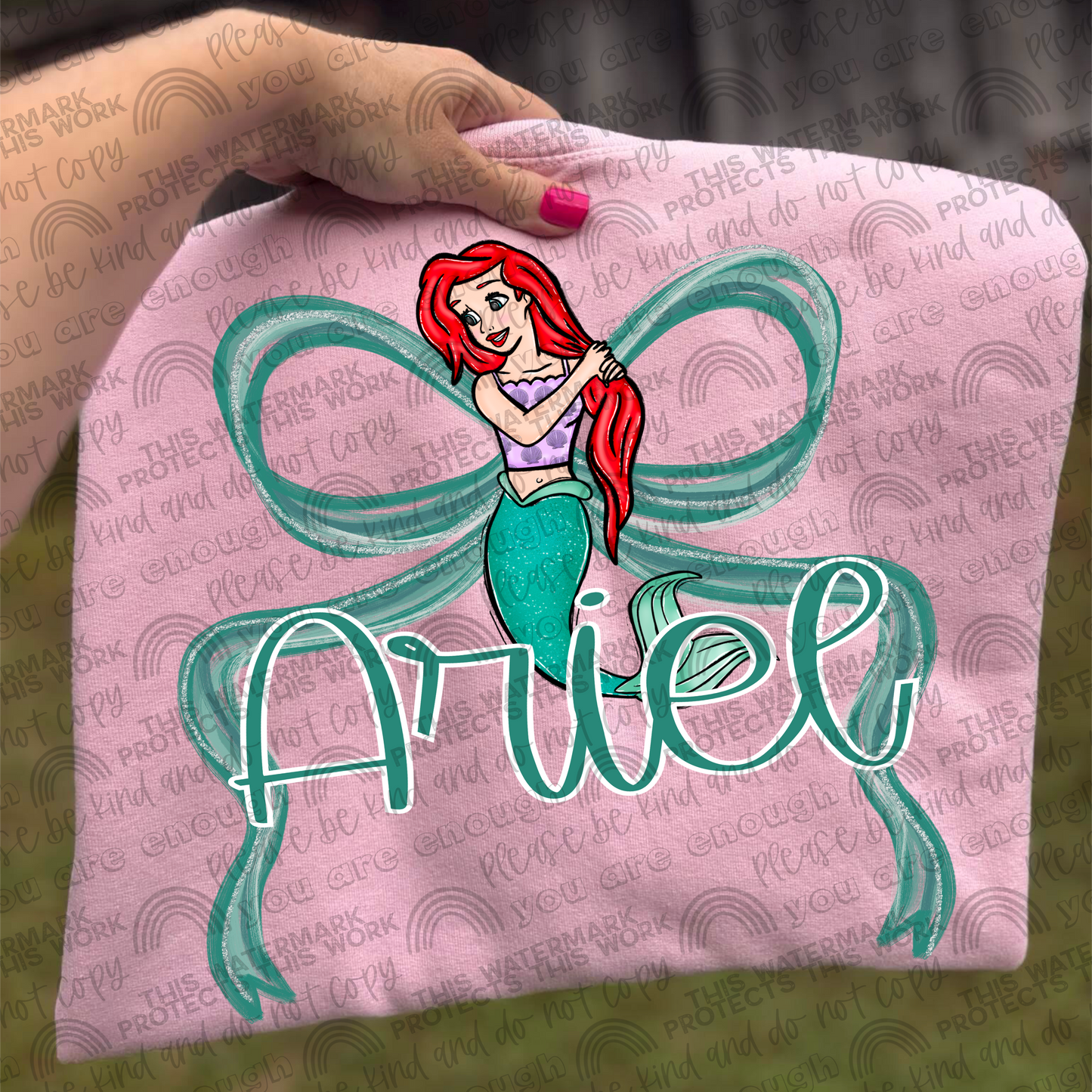 Ariel Mermaid Bow PNG File